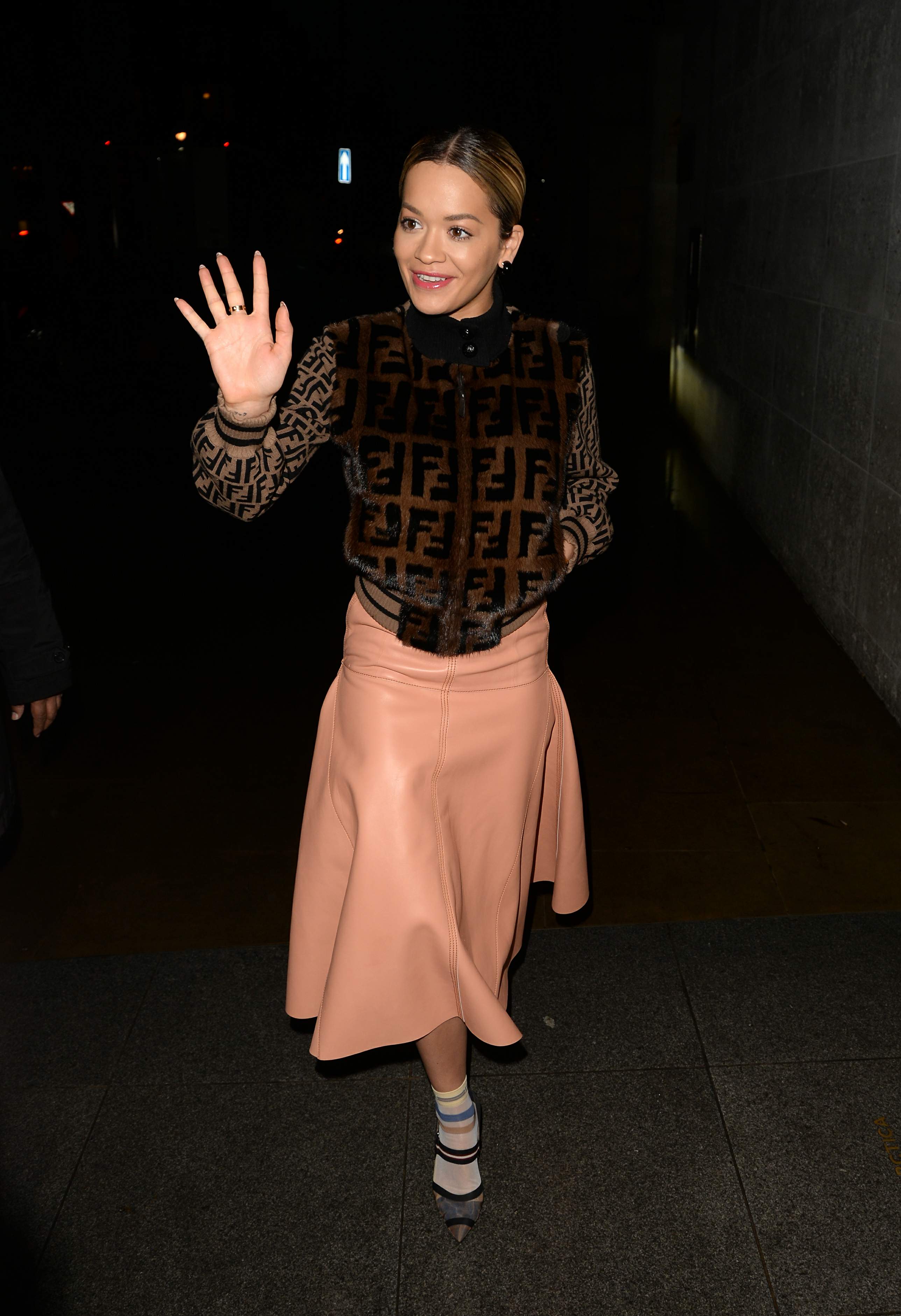 Rita Ora arrives at BBC Radio 1 Studio