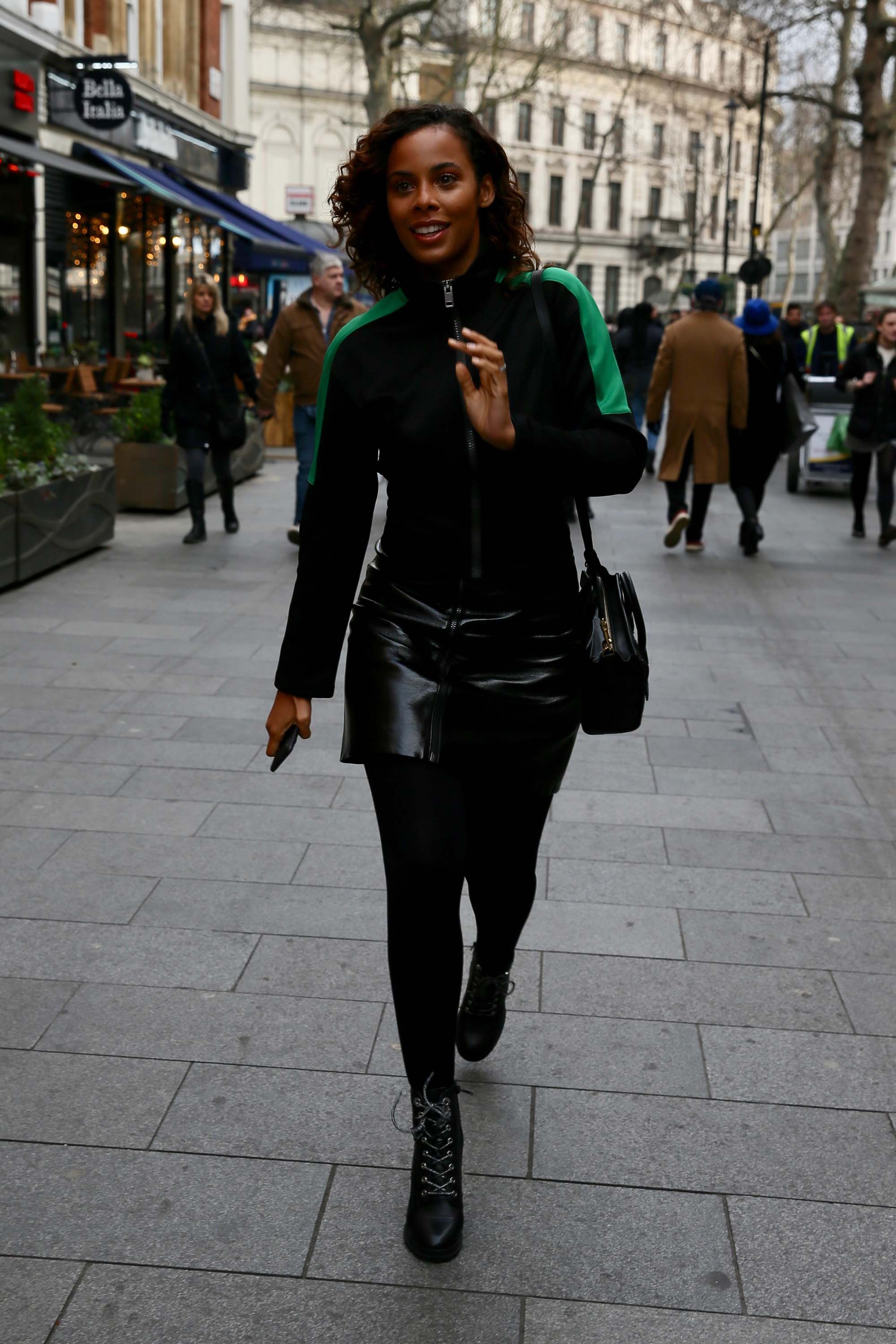 Rochelle Humes seen at Global Radio Studios