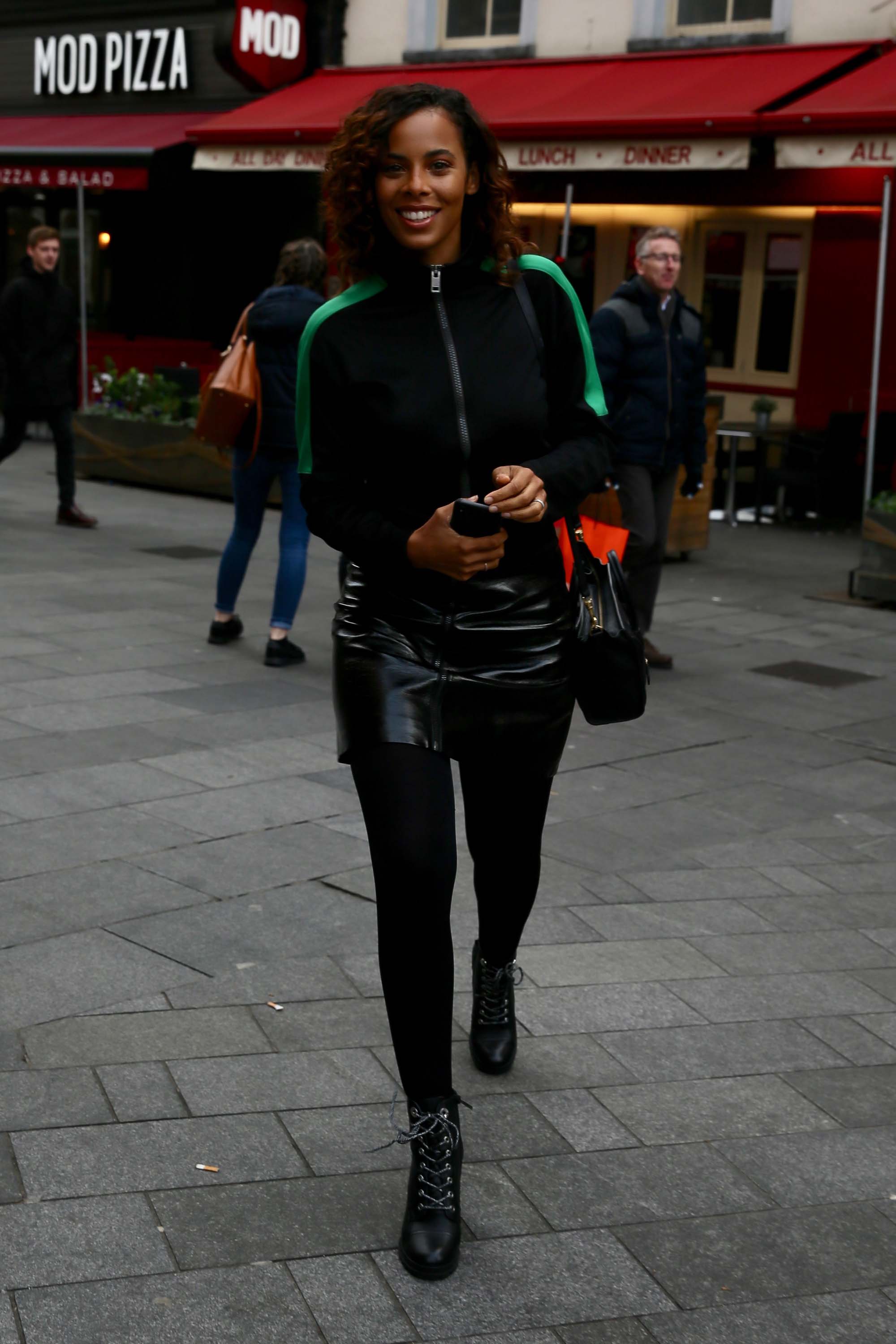 Rochelle Humes seen at Global Radio Studios