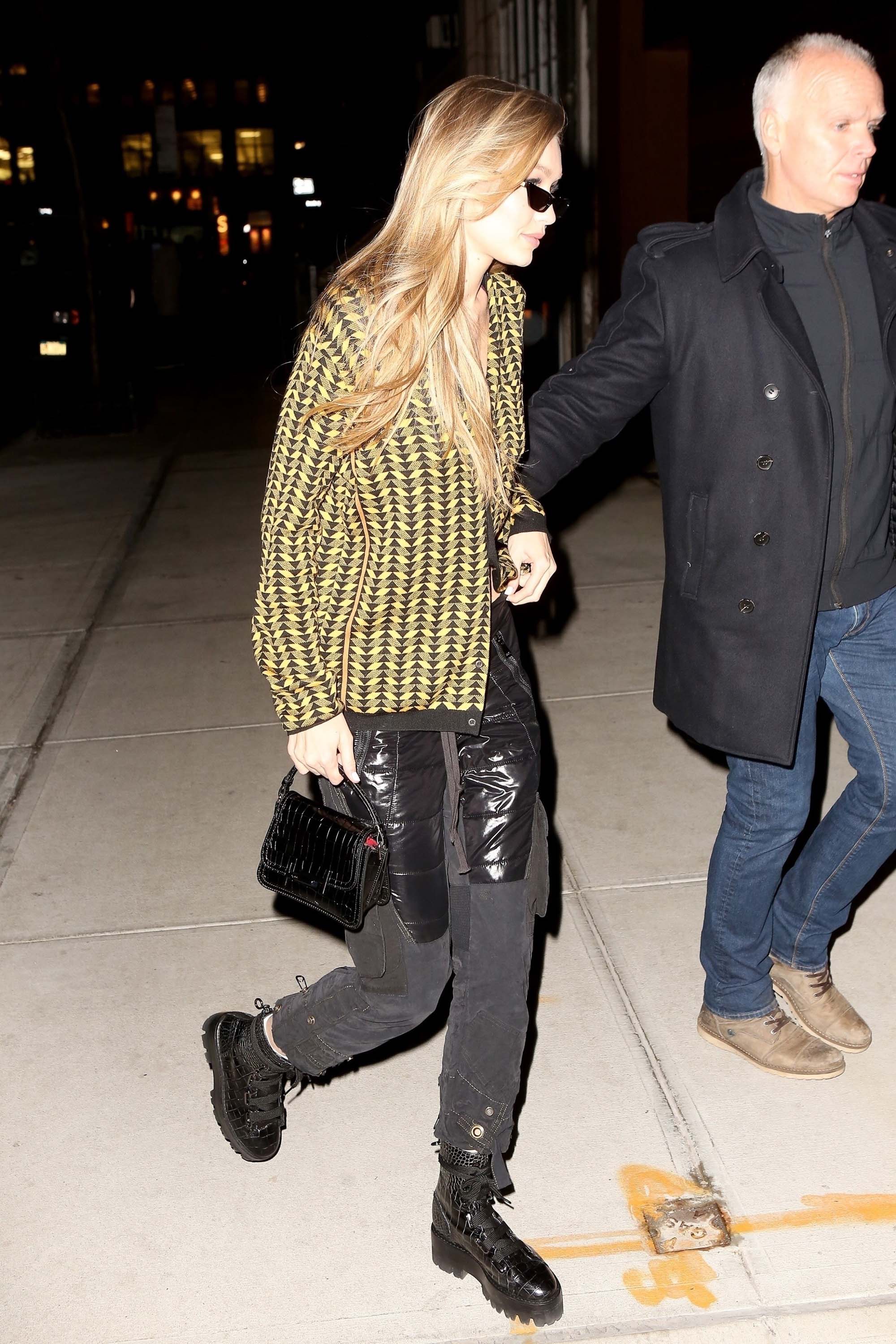 Gigi Hadid at her apartment in NYC