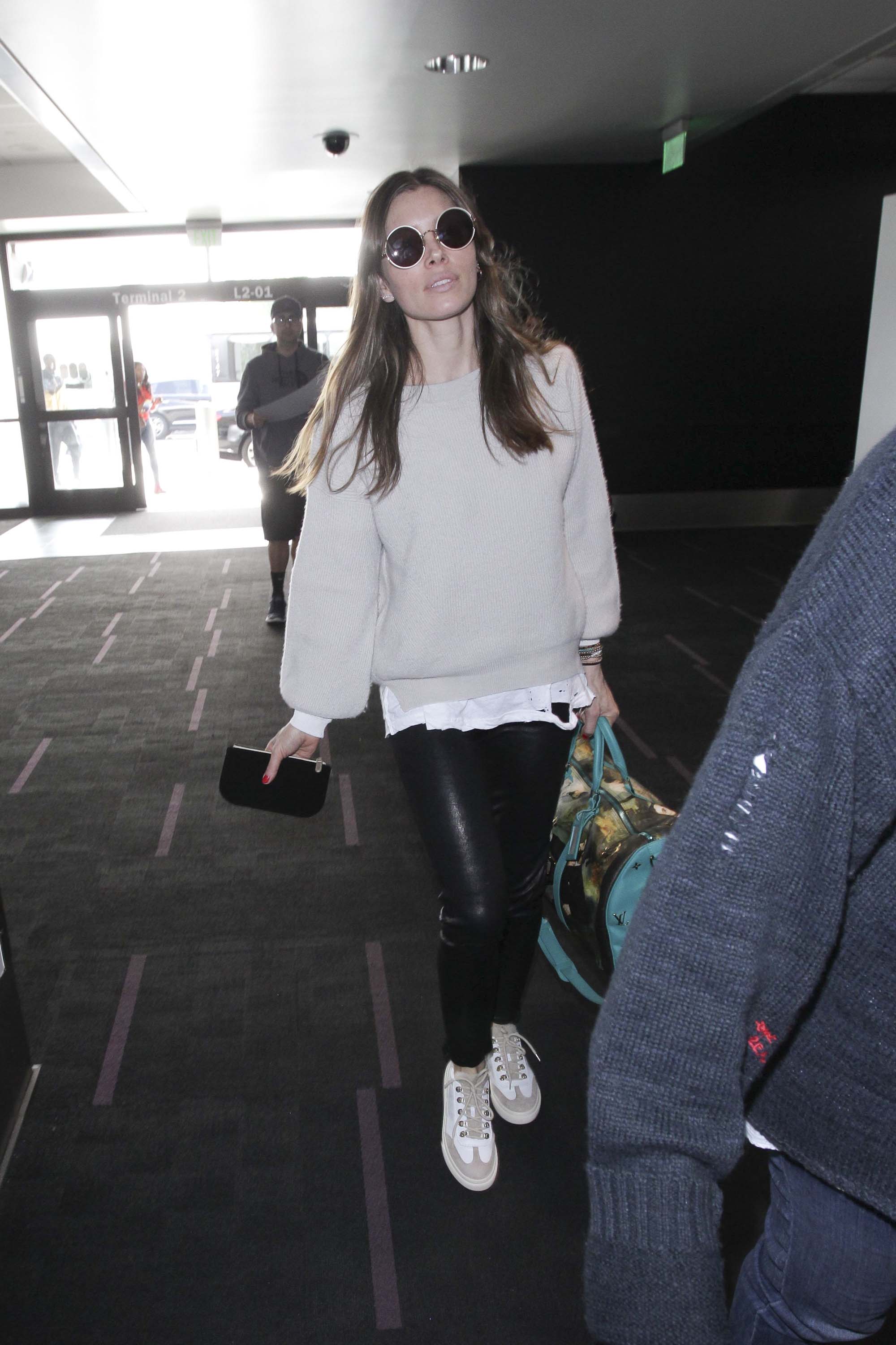 Jessica Biel at LAX