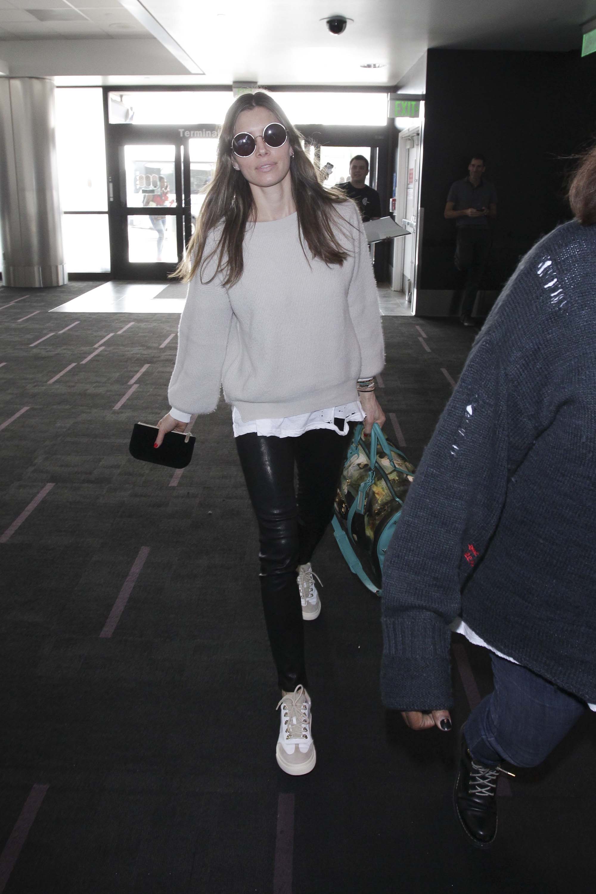 Jessica Biel at LAX