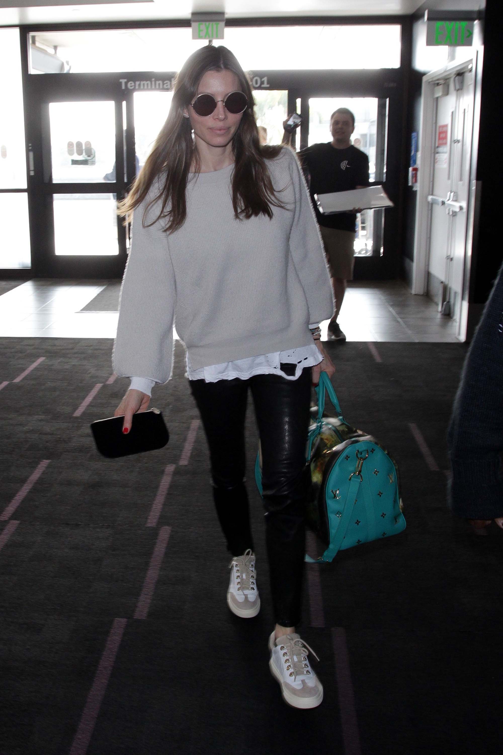 Jessica Biel at LAX