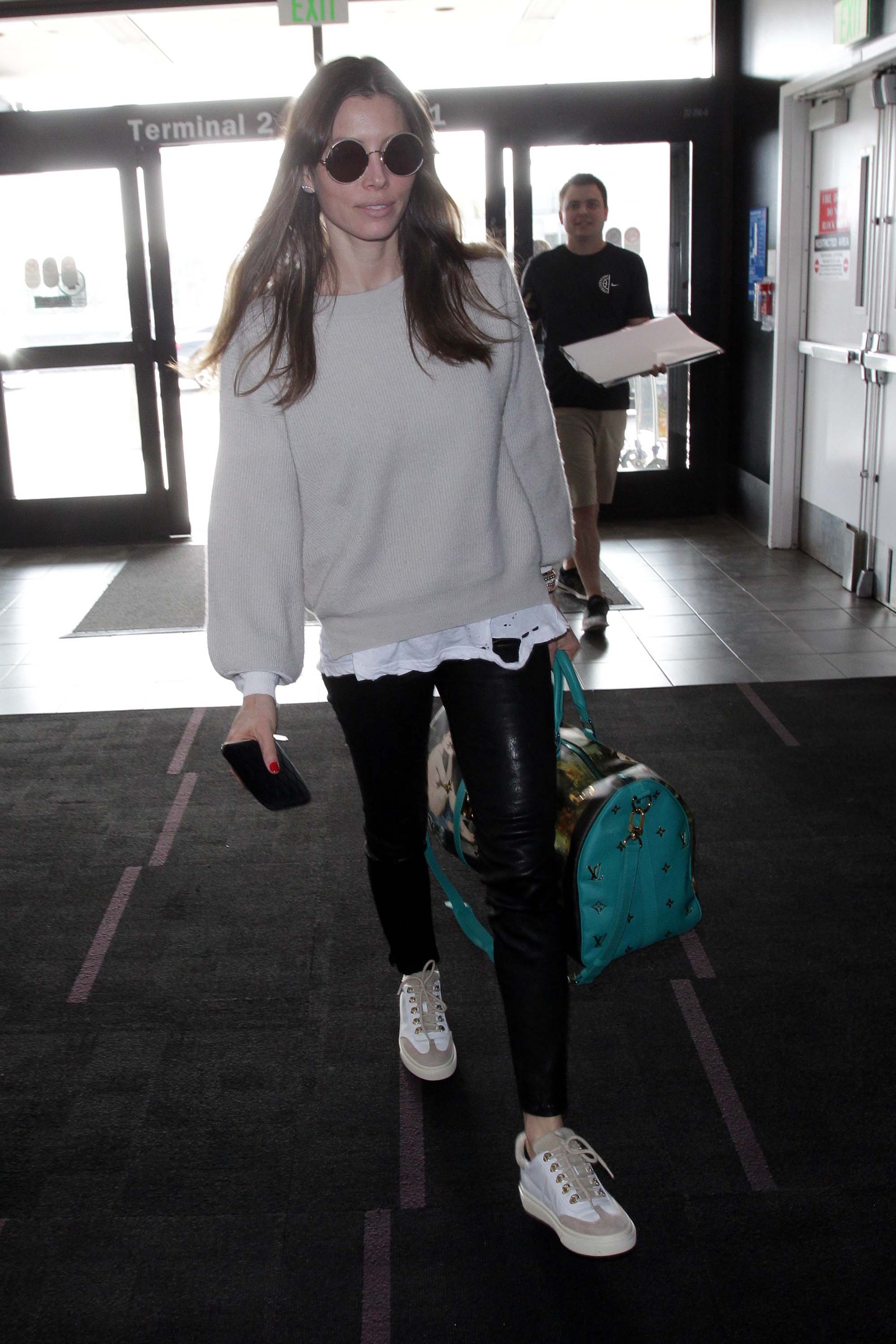 Jessica Biel at LAX