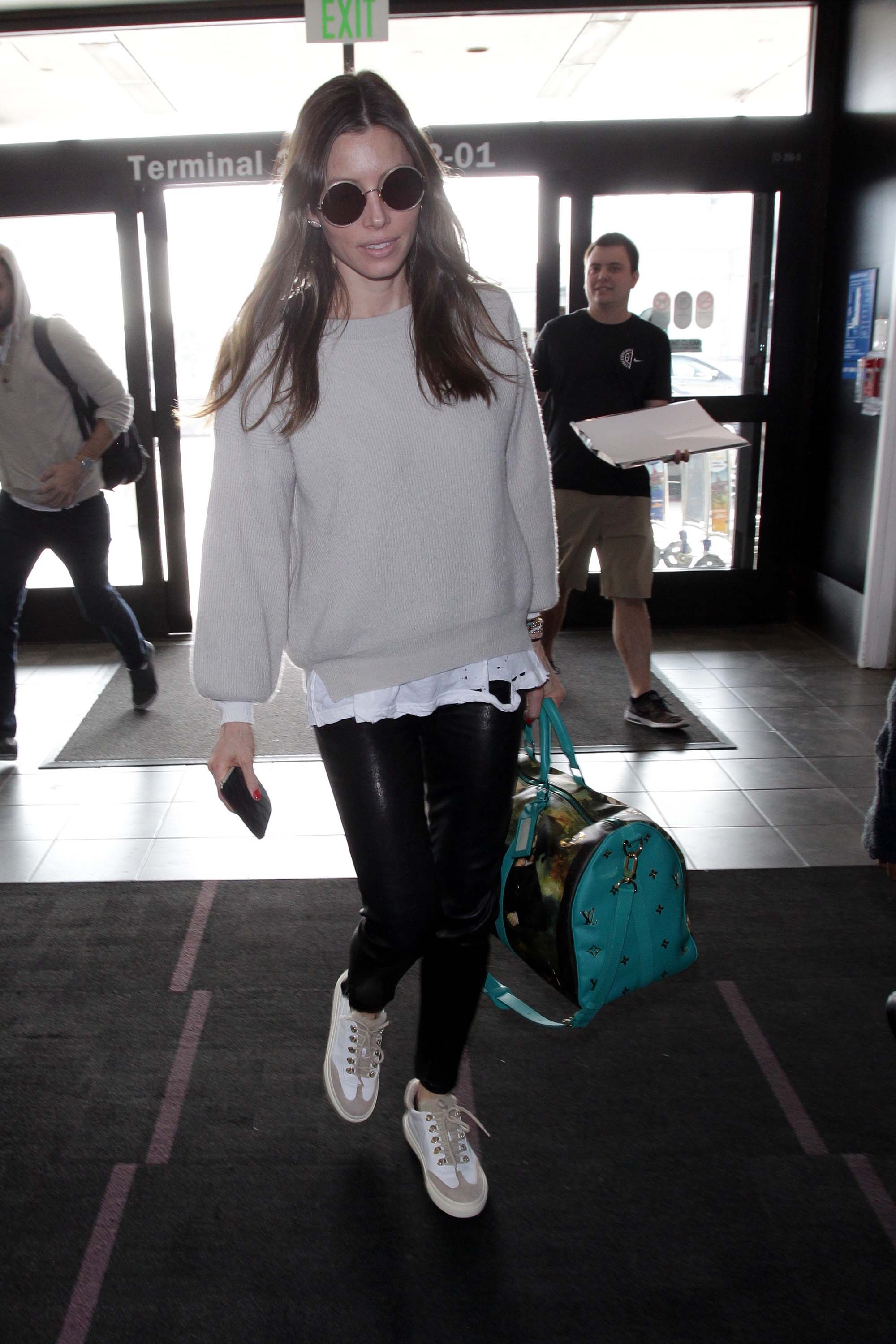 Jessica Biel at LAX