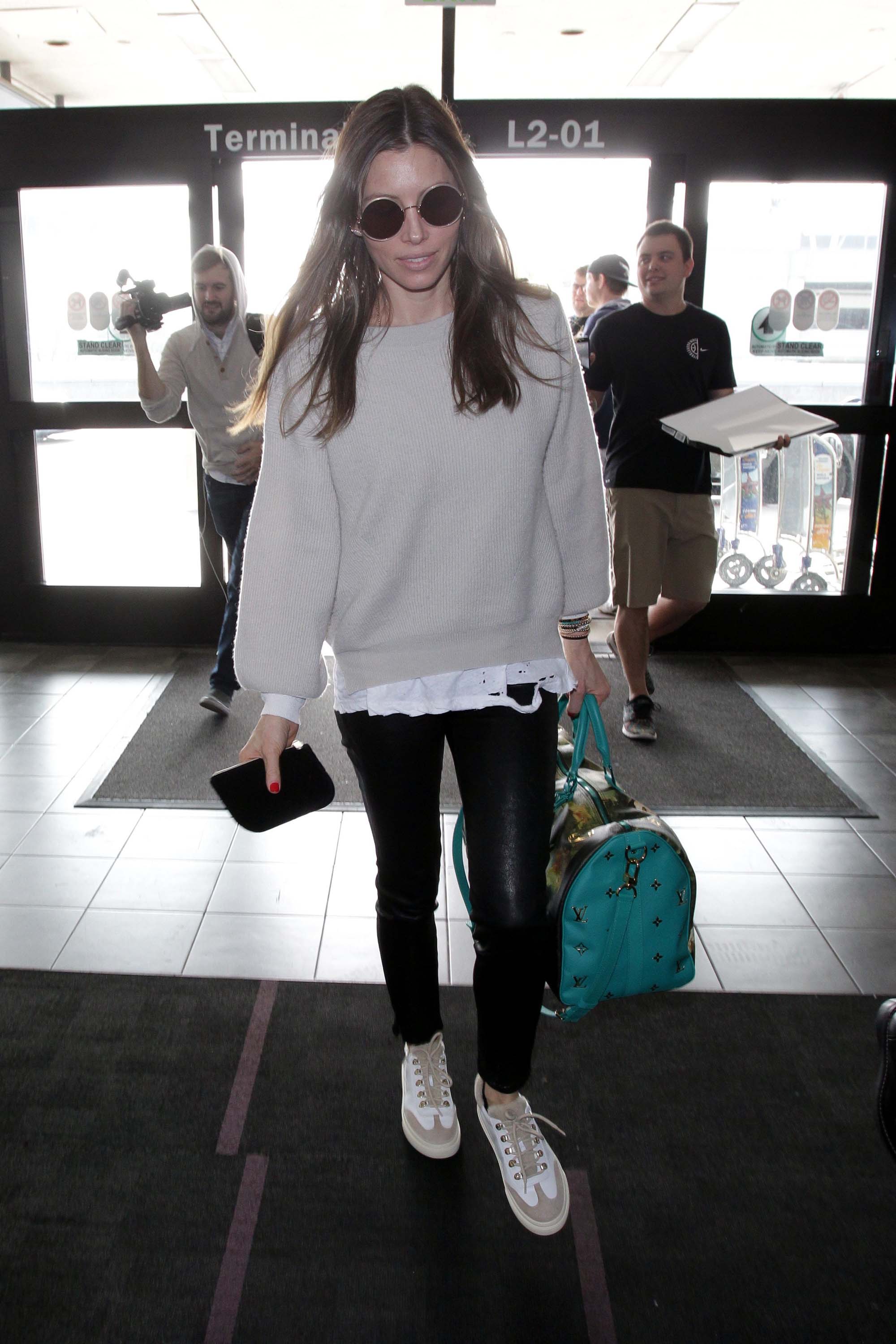 Jessica Biel at LAX