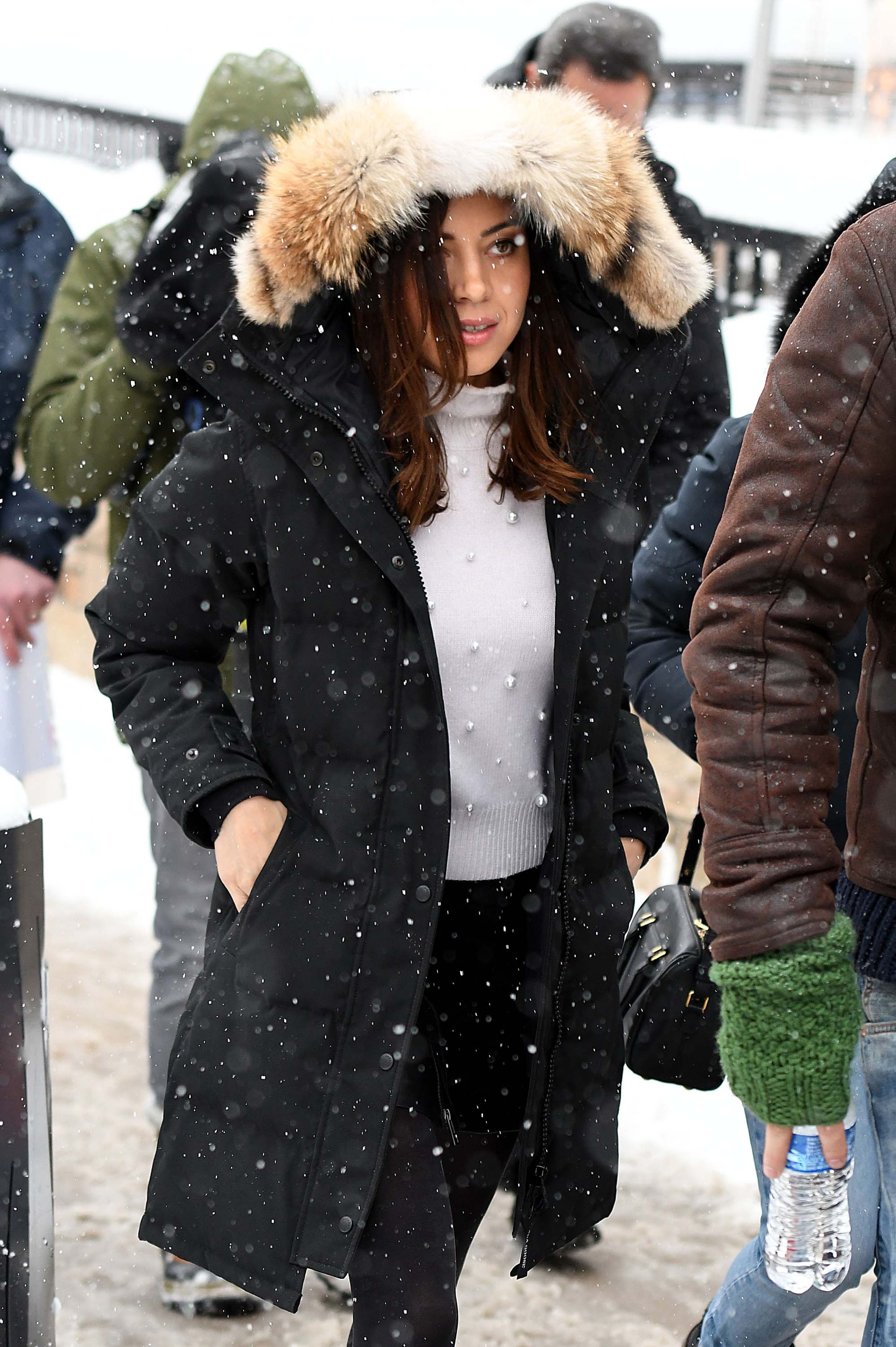 Aubrey Plaza attends Sundance Film Festival