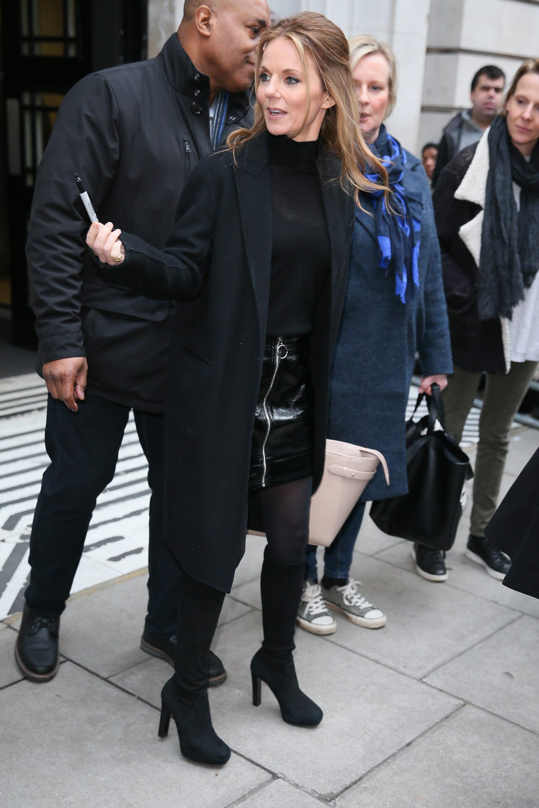 Geri Horner arrives at the Chris Evans Breakfast Show