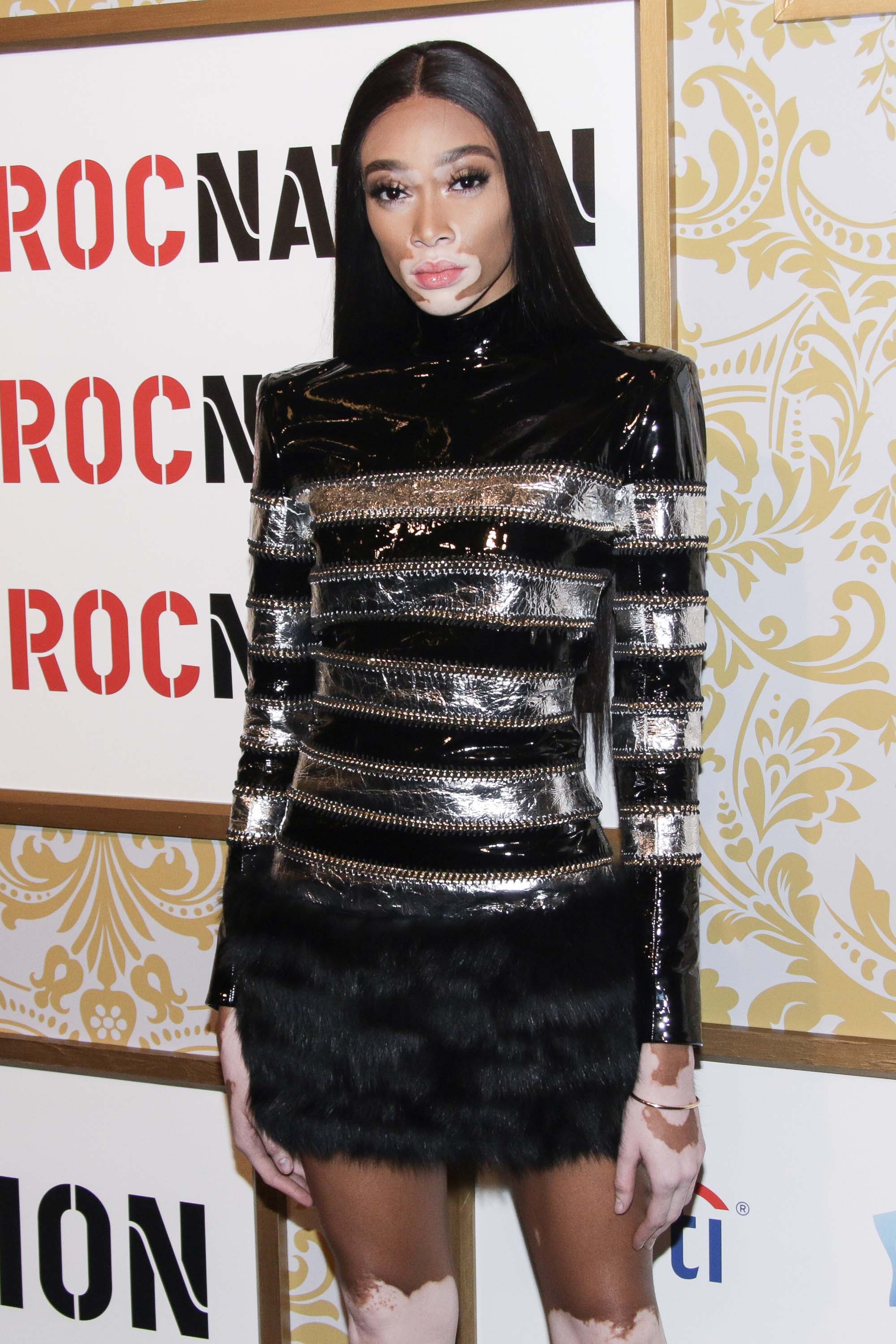 Winnie Harlow attends Roc Nation’s The Brunch Black Carpet event