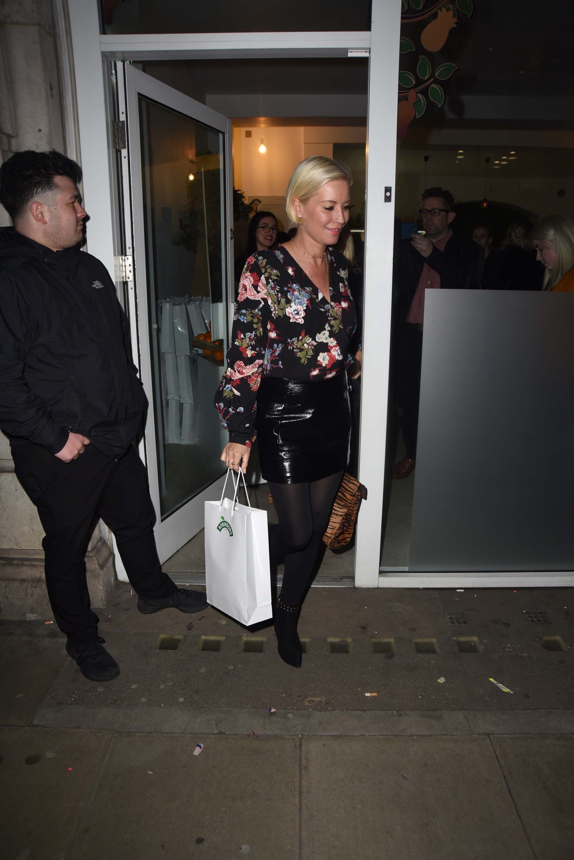 Denise Van Outen arriving at Hello Love Robinsons event