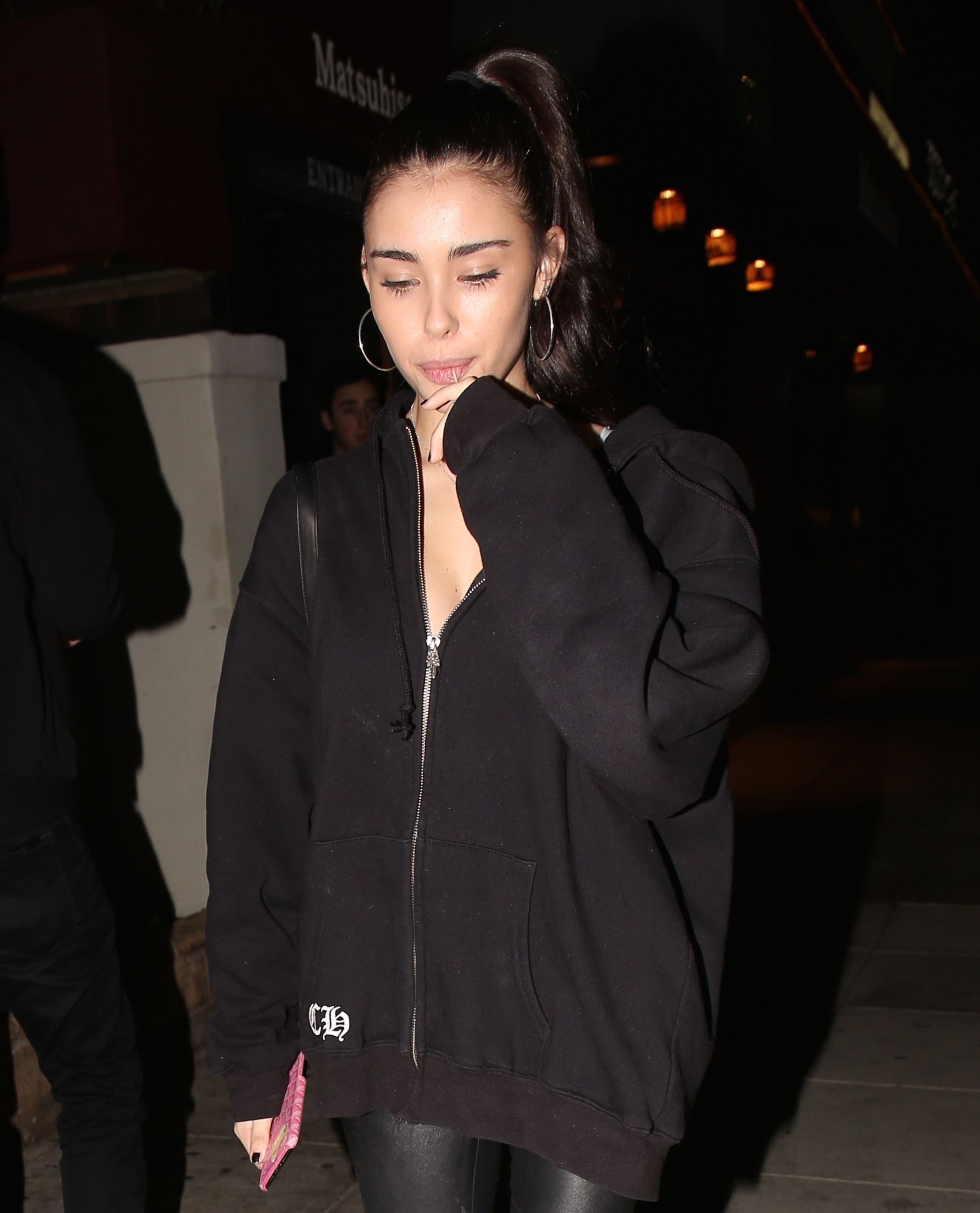 Madison Beer exits Matsuhisa after having a girls night out