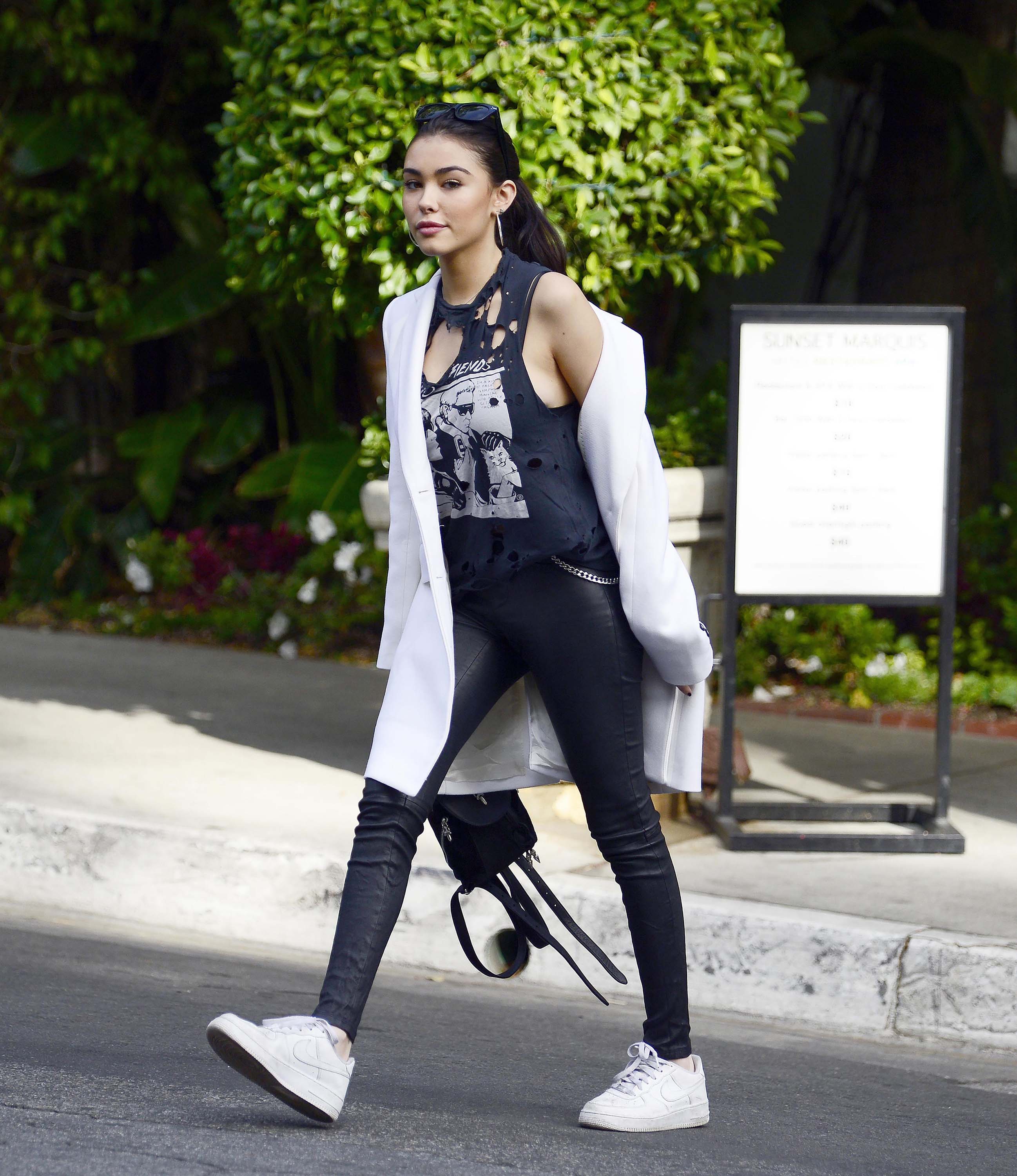 Madison Beer leaves the Sunset Marquis Hotel