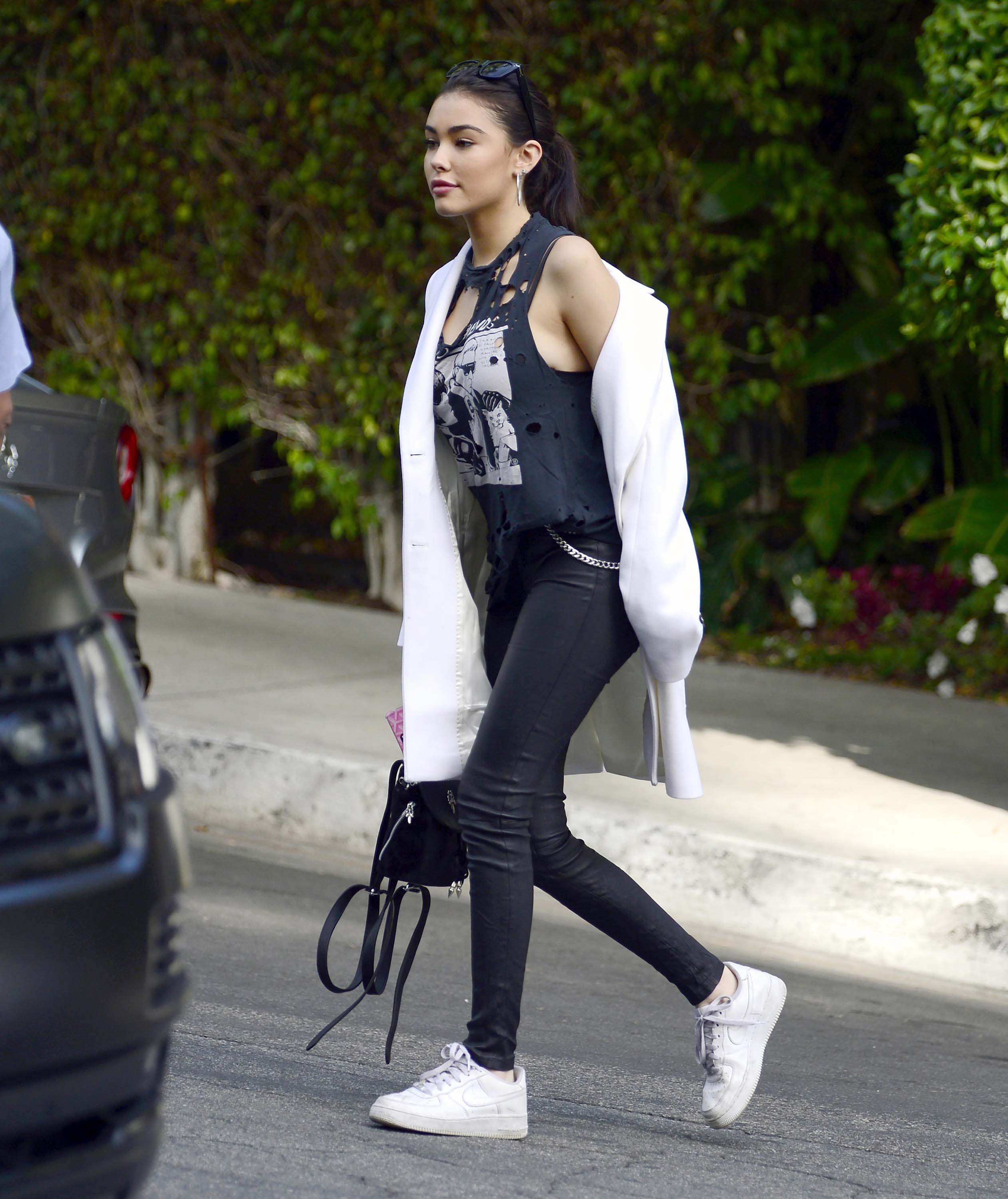 Madison Beer leaves the Sunset Marquis Hotel