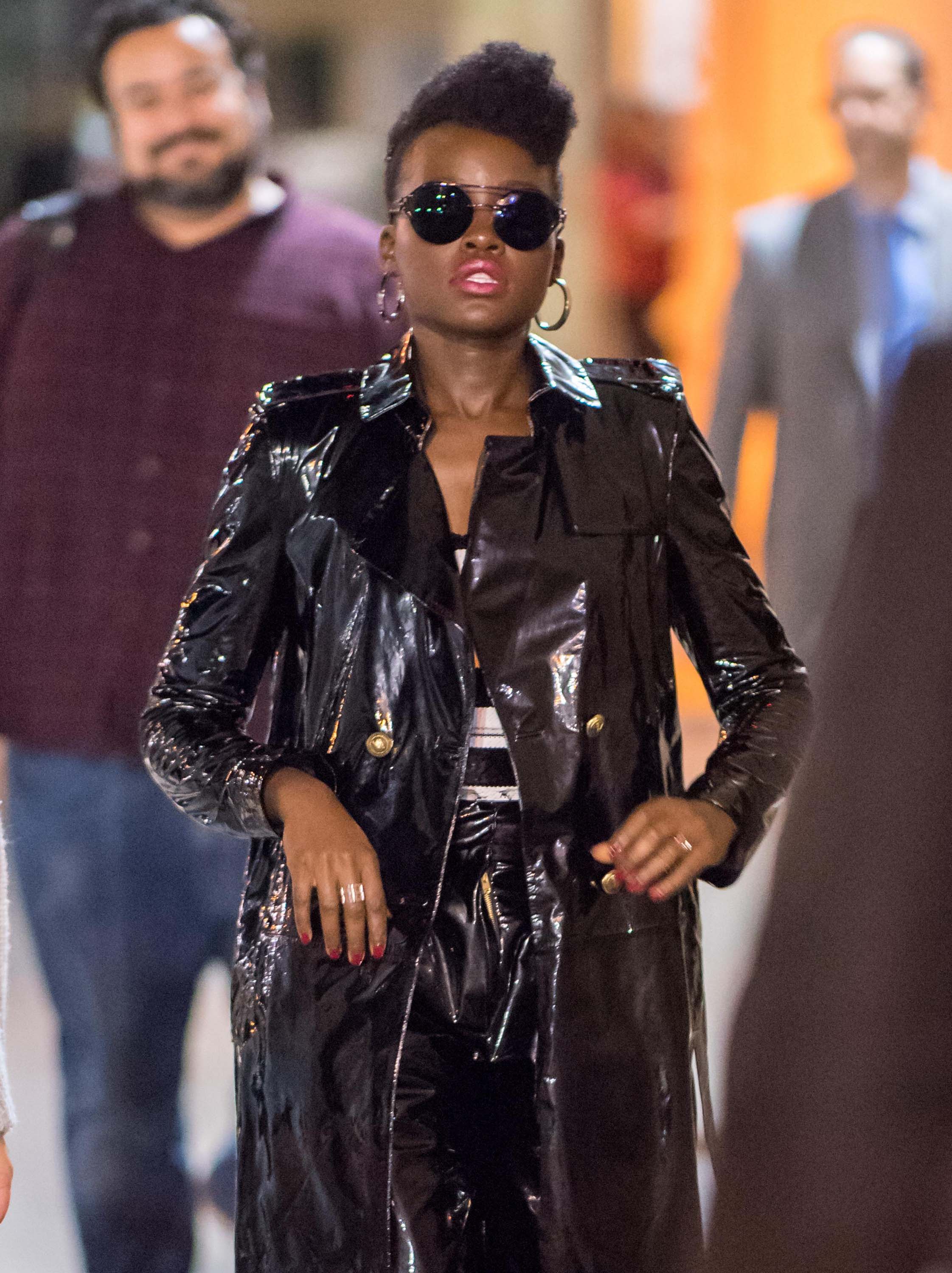 Lupita Nyong’o seen arriving at Jimmy Kimmel Live Studios