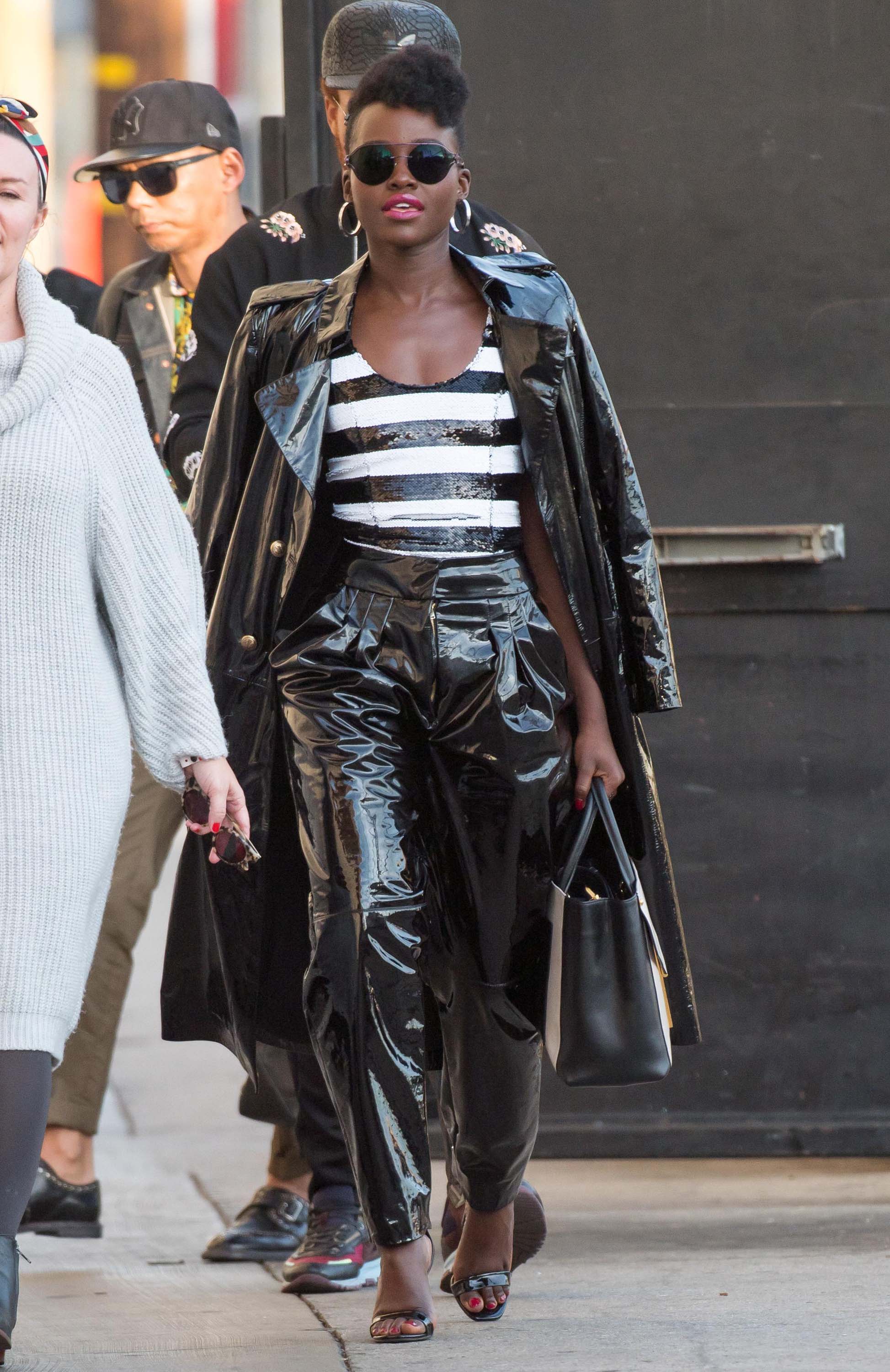 Lupita Nyong’o seen arriving at Jimmy Kimmel Live Studios