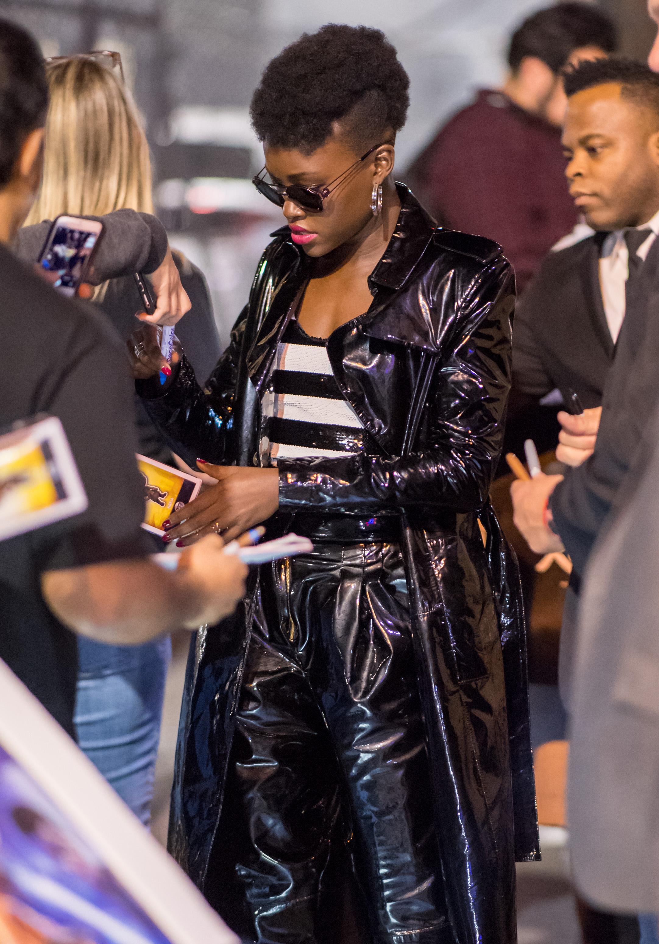 Lupita Nyong’o seen arriving at Jimmy Kimmel Live Studios