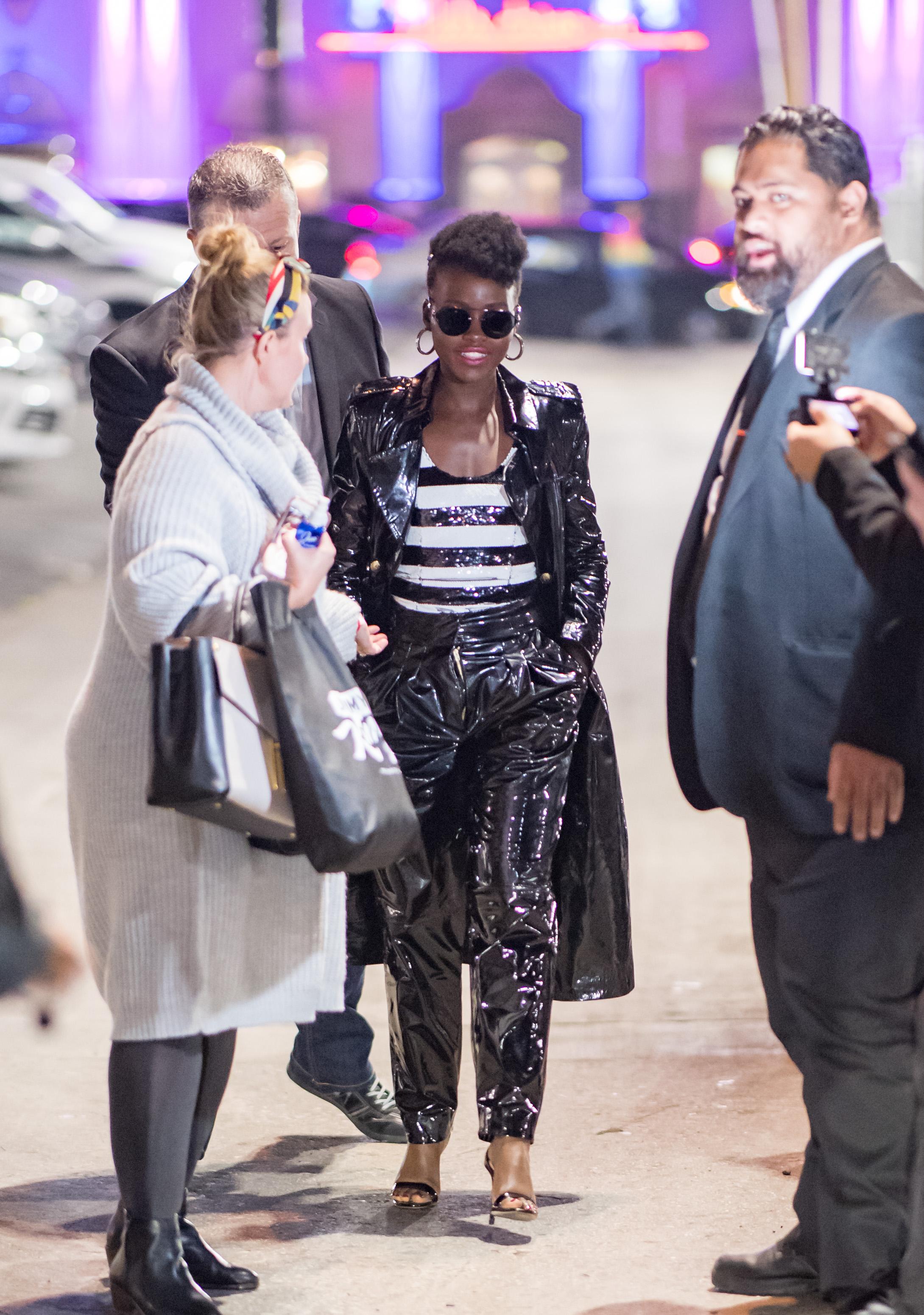 Lupita Nyong’o seen arriving at Jimmy Kimmel Live Studios