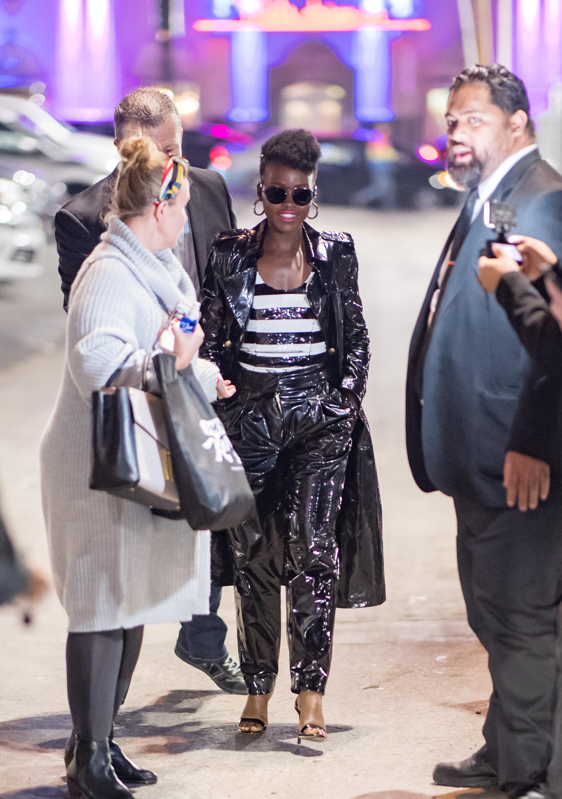 Lupita Nyong’o seen arriving at Jimmy Kimmel Live Studios