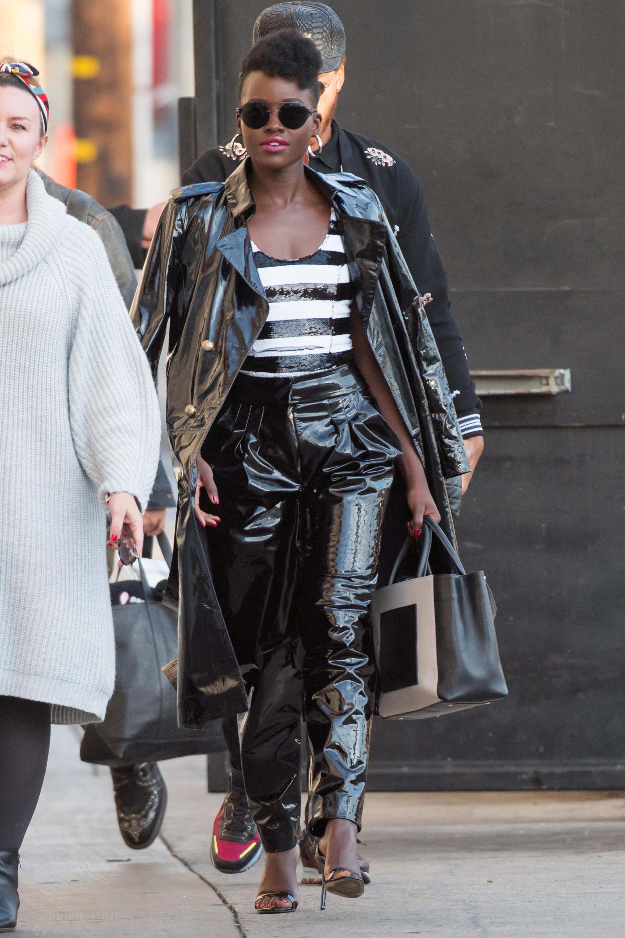 Lupita Nyong’o seen arriving at Jimmy Kimmel Live Studios