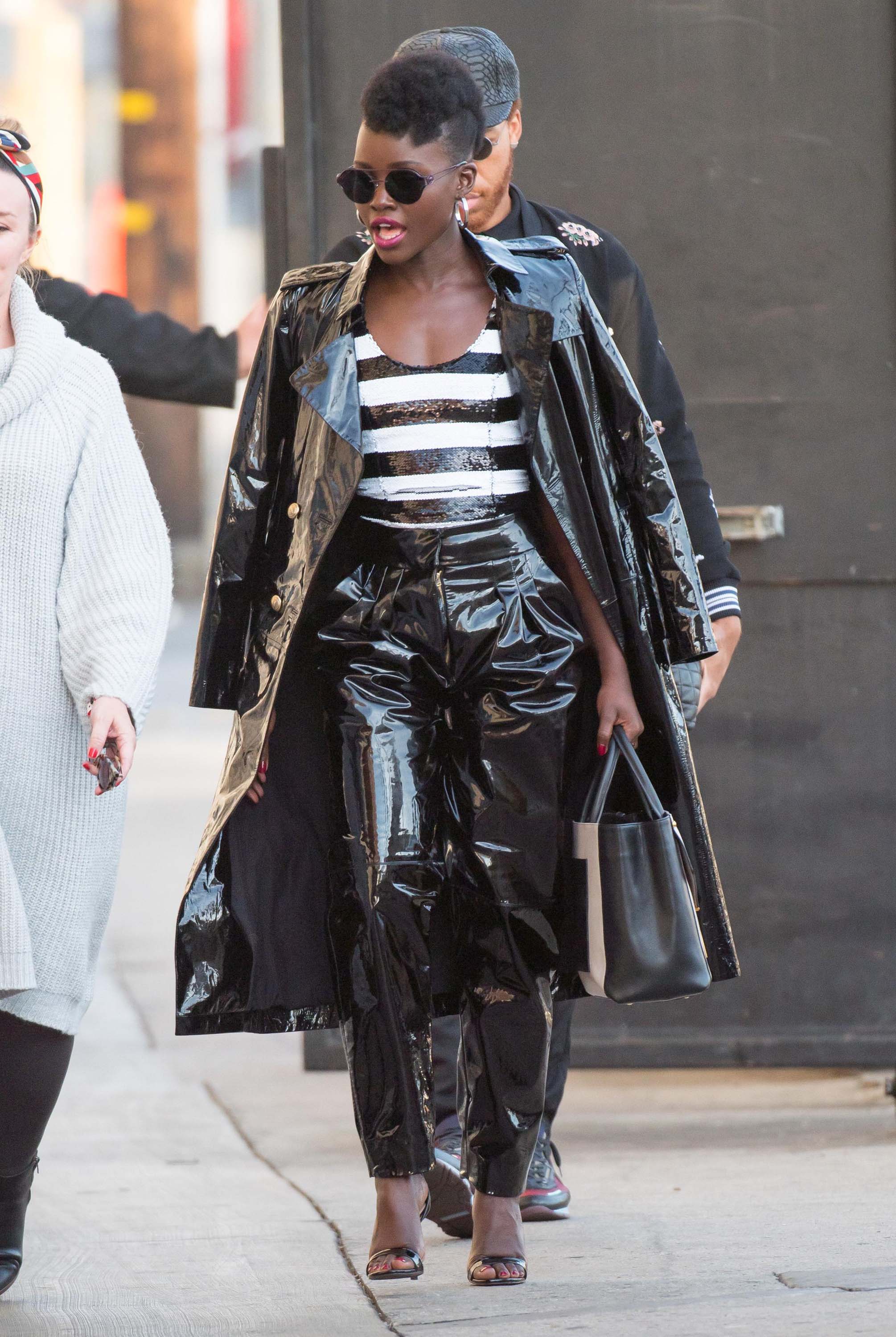 Lupita Nyong’o seen arriving at Jimmy Kimmel Live Studios