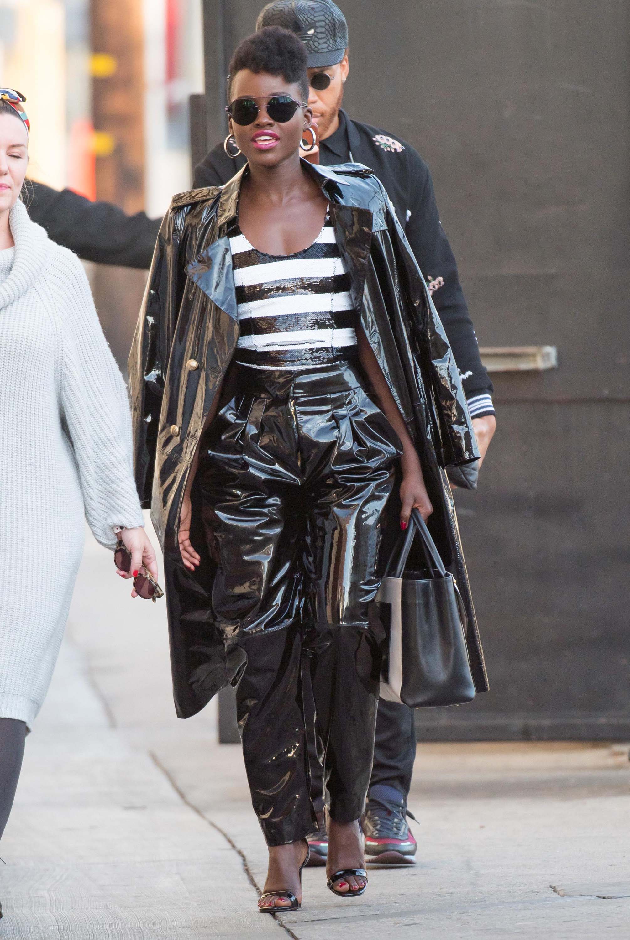 Lupita Nyong’o seen arriving at Jimmy Kimmel Live Studios