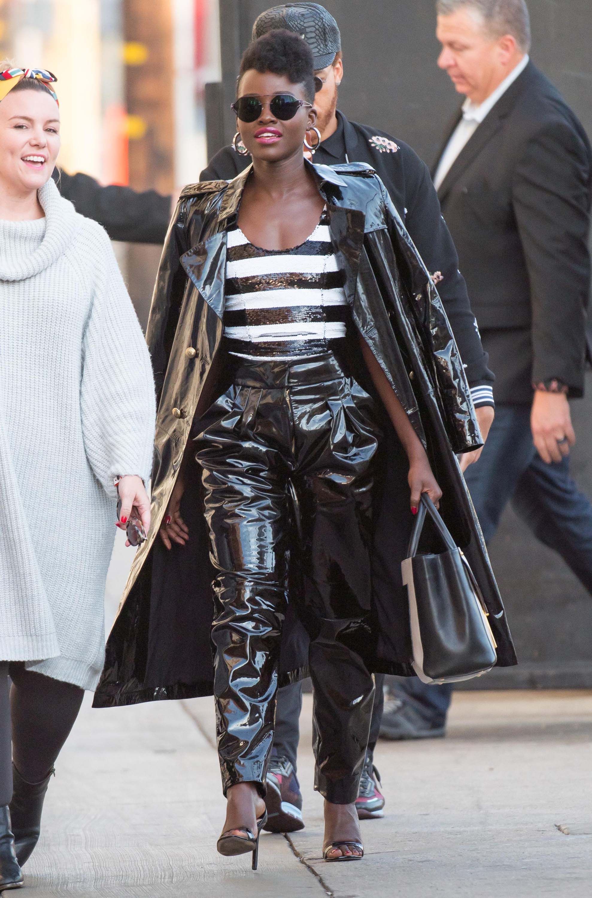 Lupita Nyong’o seen arriving at Jimmy Kimmel Live Studios