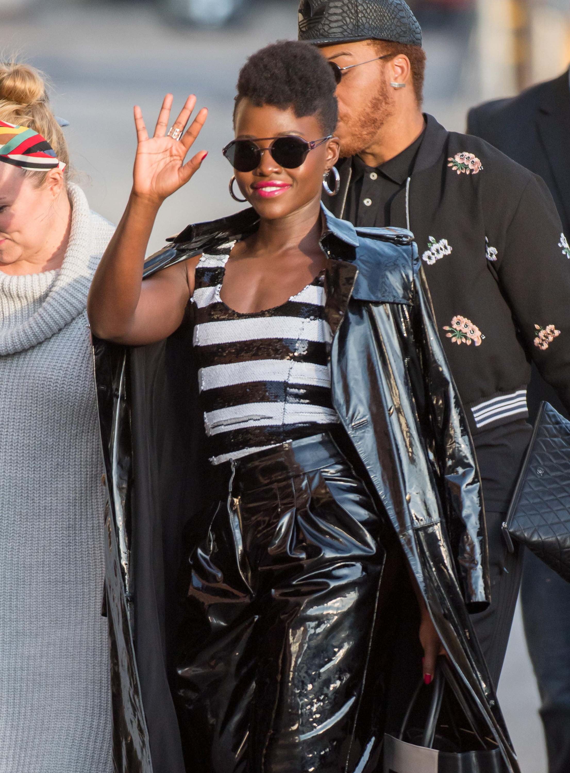 Lupita Nyong’o seen arriving at Jimmy Kimmel Live Studios