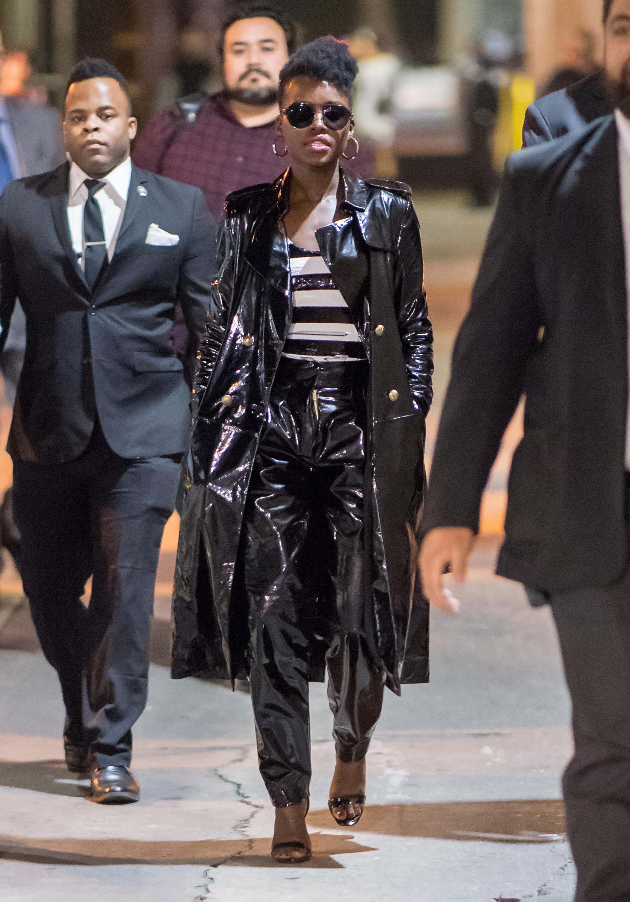 Lupita Nyong’o seen arriving at Jimmy Kimmel Live Studios