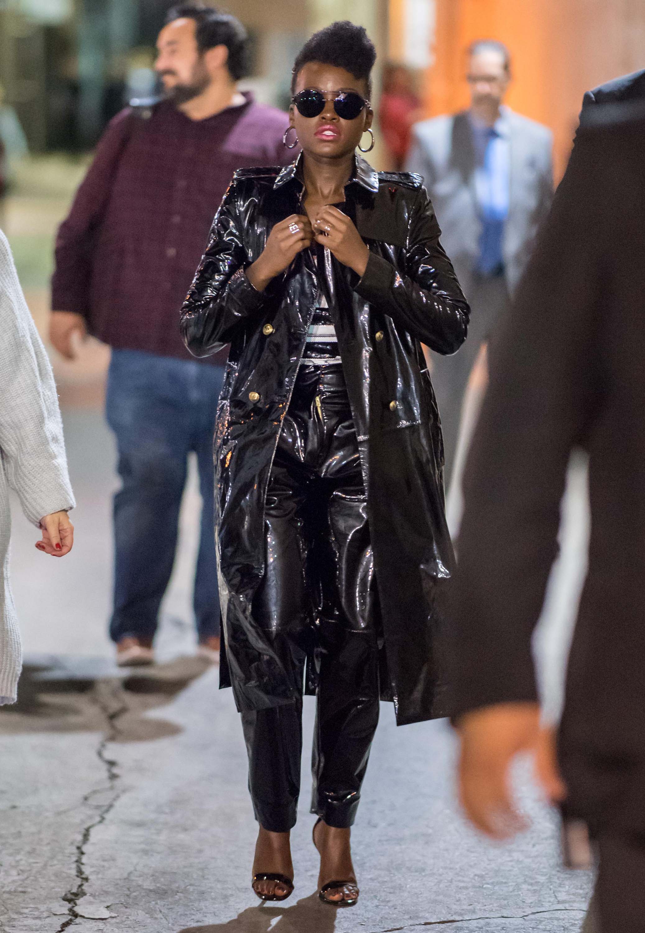 Lupita Nyong’o seen arriving at Jimmy Kimmel Live Studios