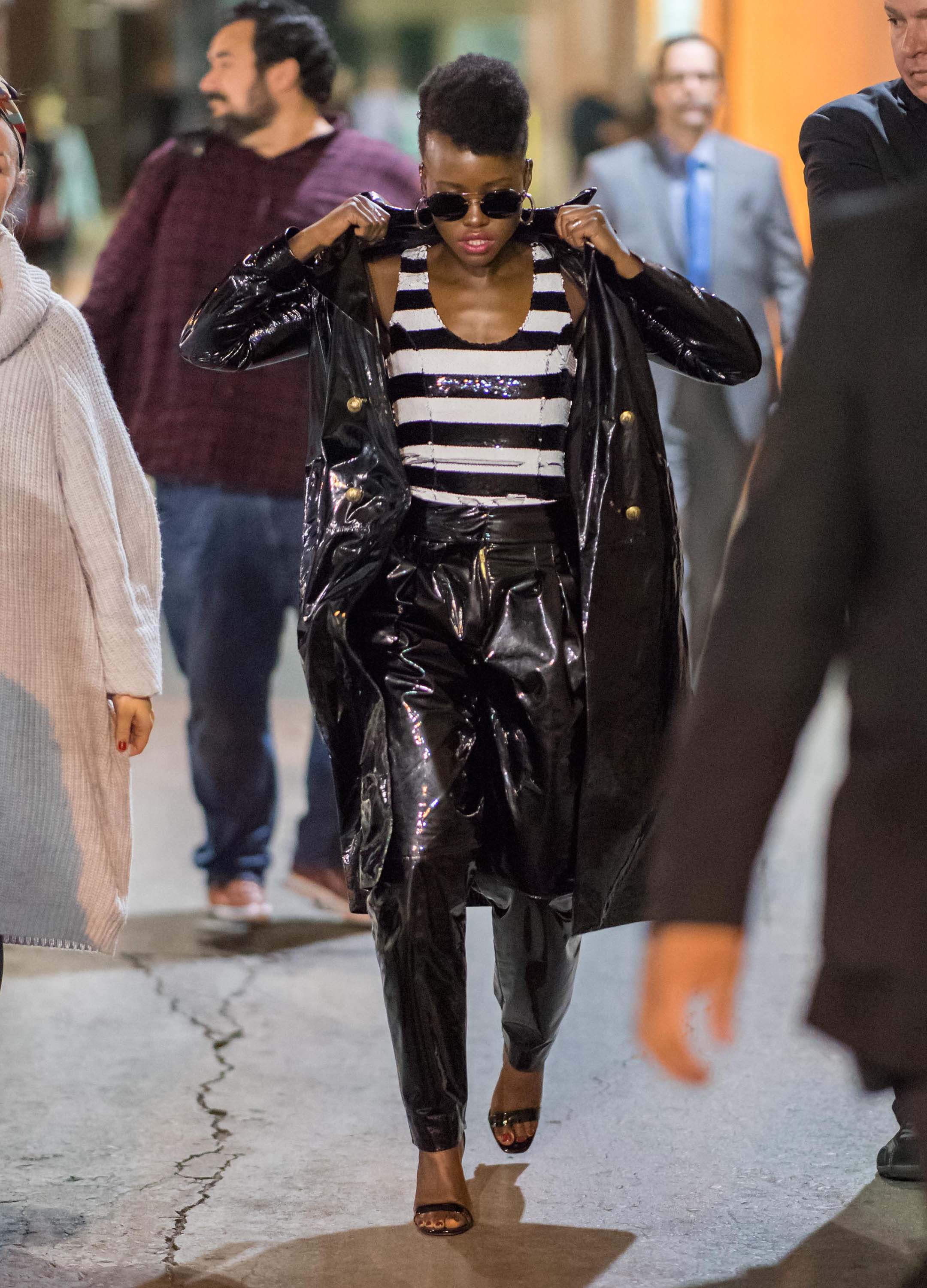 Lupita Nyong’o seen arriving at Jimmy Kimmel Live Studios