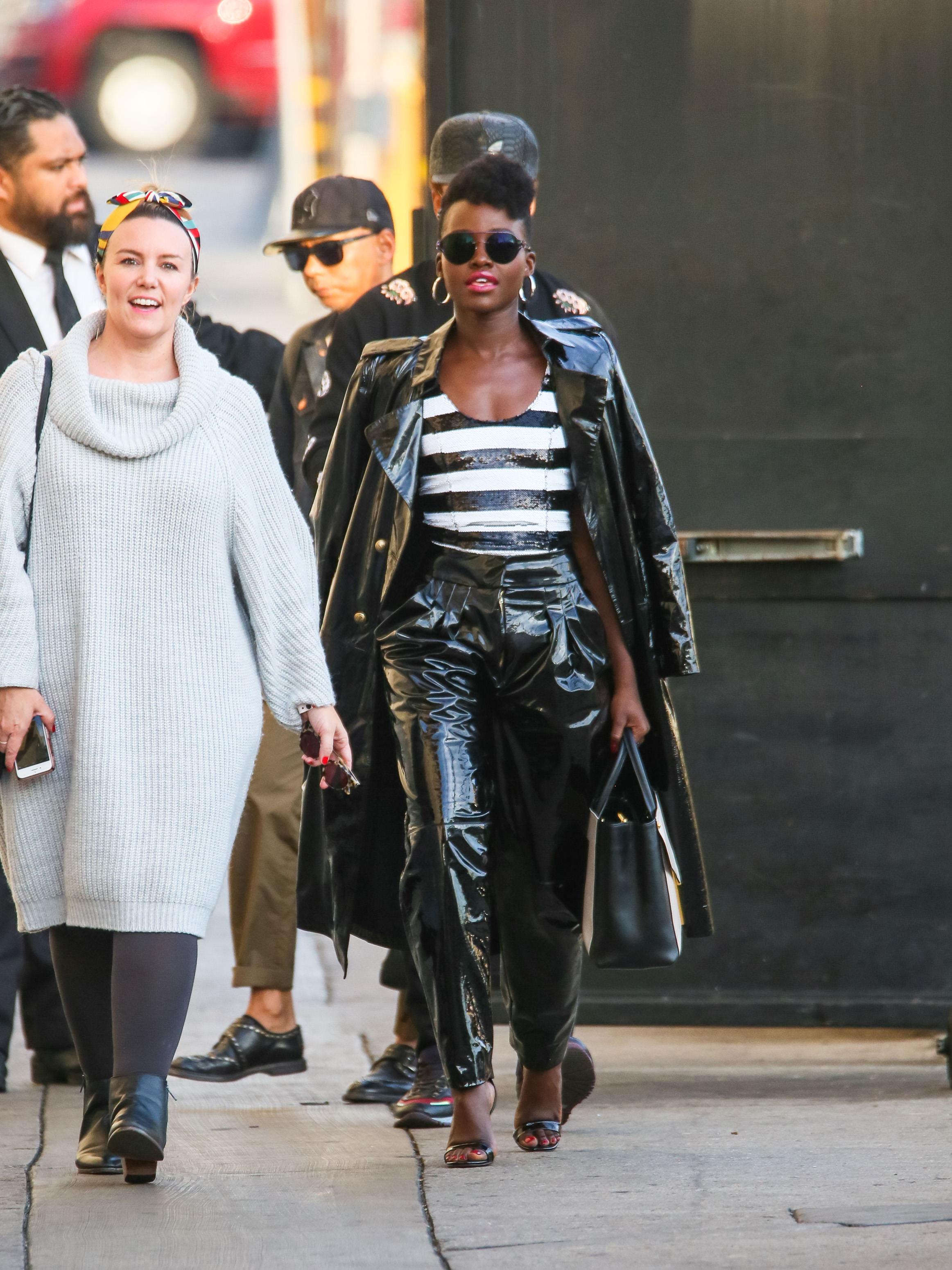 Lupita Nyong’o seen arriving at Jimmy Kimmel Live Studios