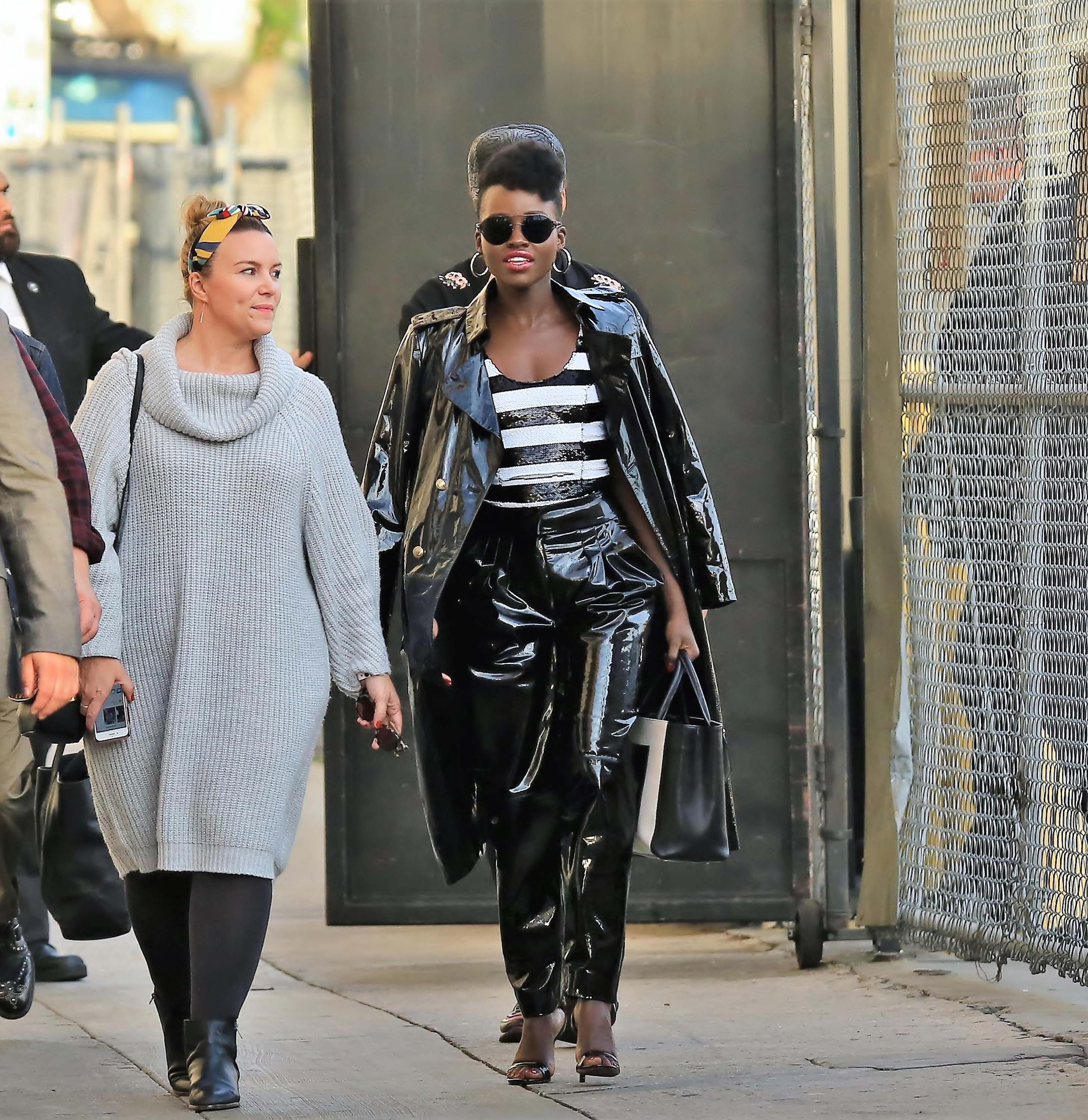 Lupita Nyong’o seen arriving at Jimmy Kimmel Live Studios