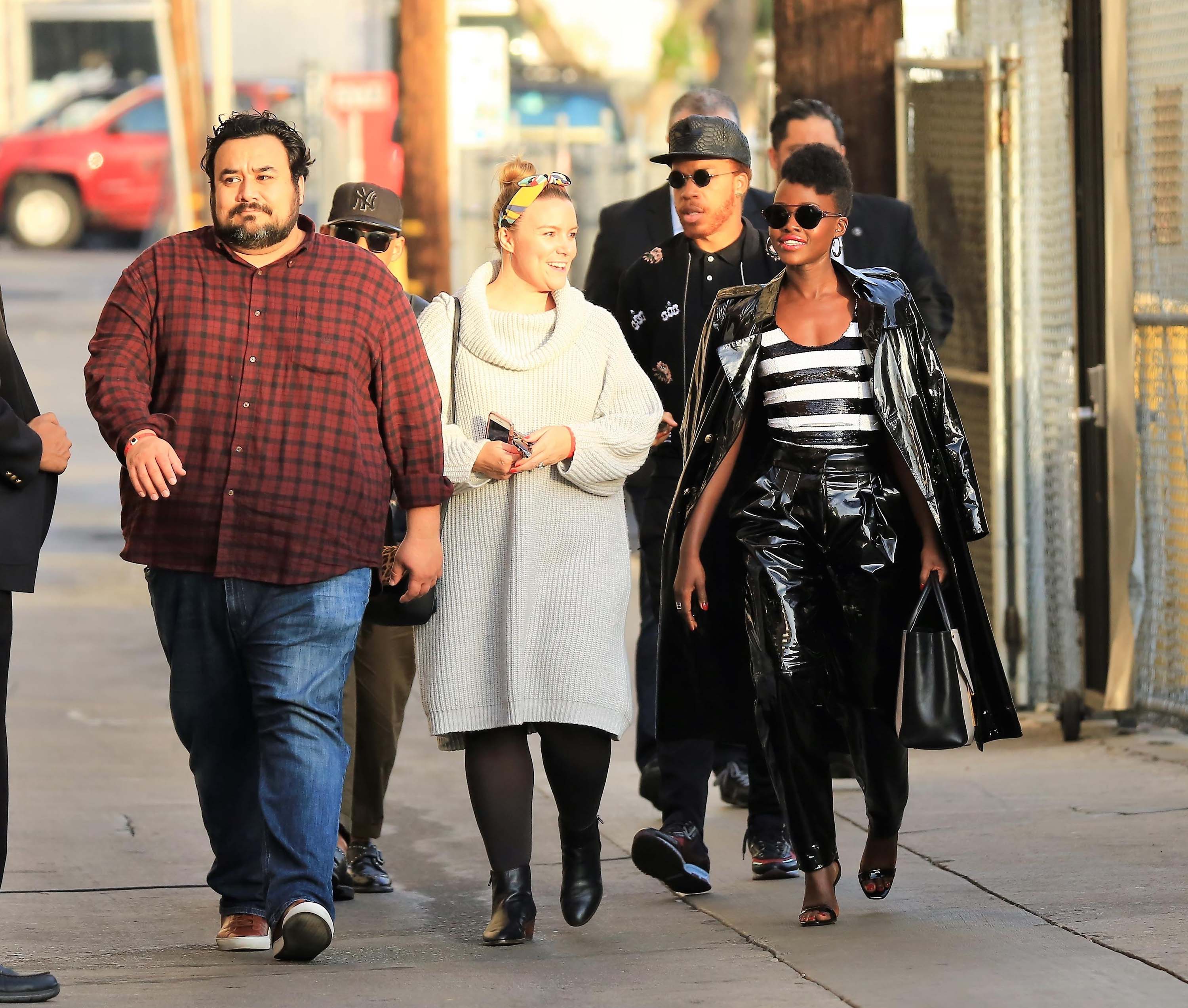 Lupita Nyong’o seen arriving at Jimmy Kimmel Live Studios