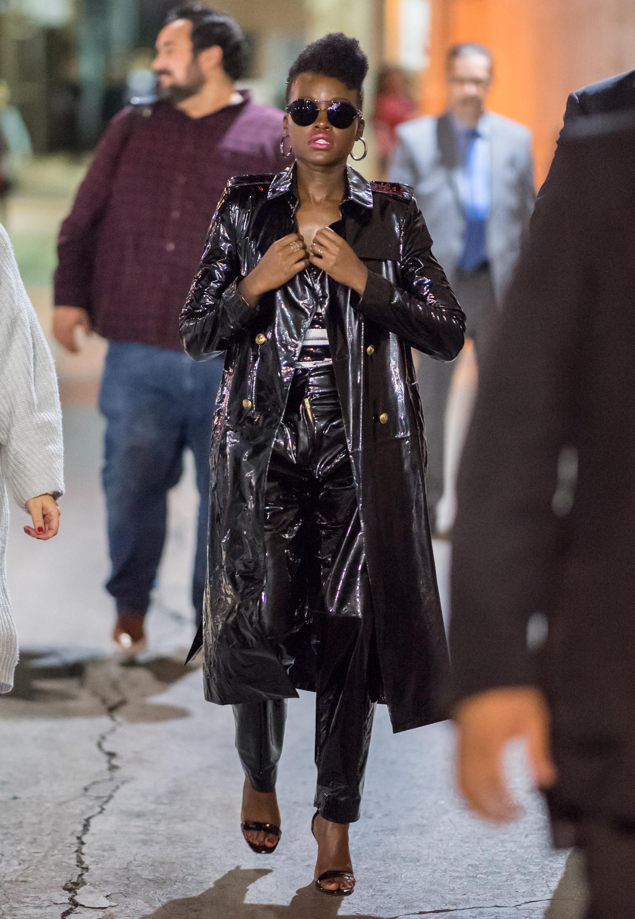 Lupita Nyong’o seen arriving at Jimmy Kimmel Live Studios