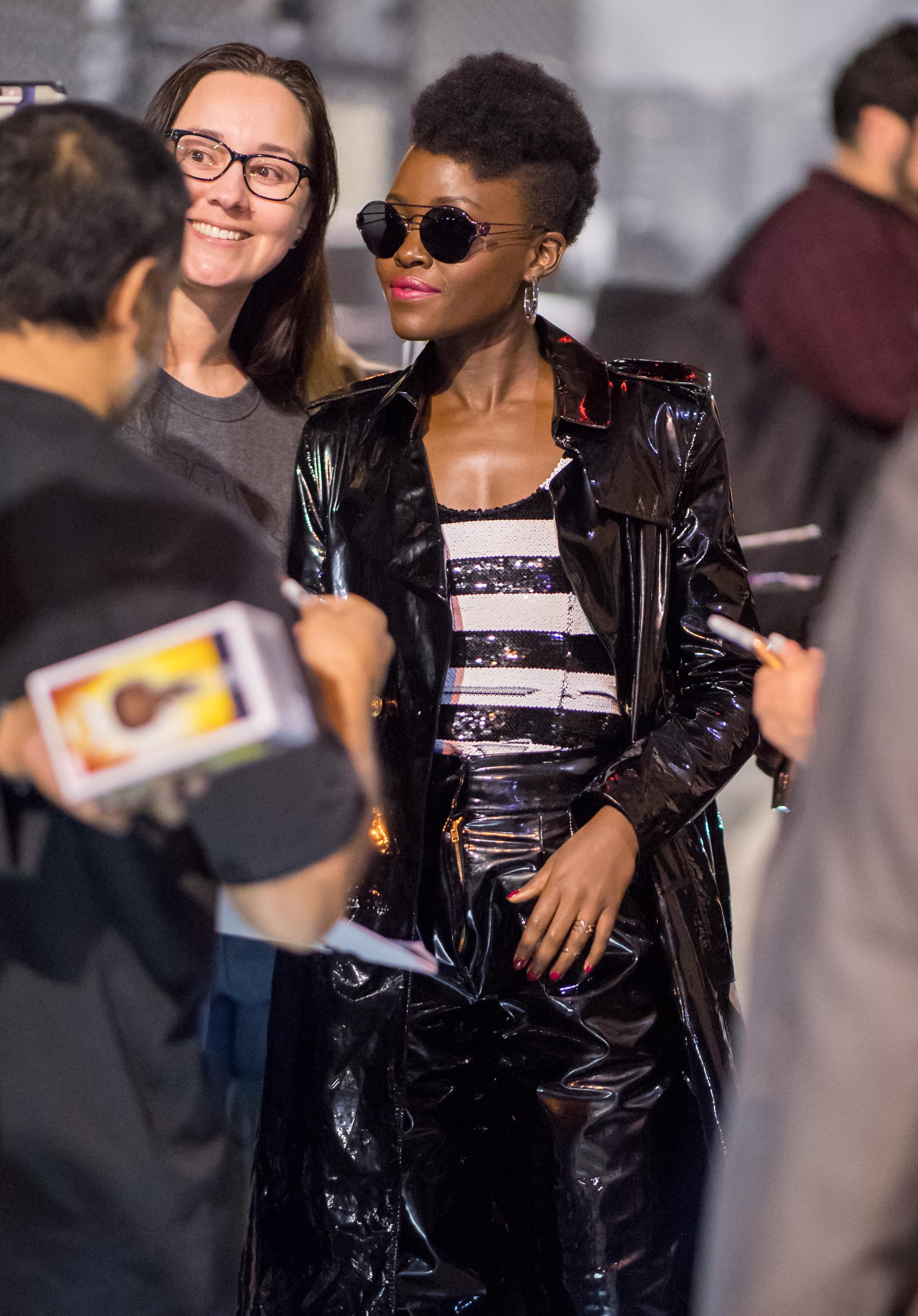 Lupita Nyong’o seen arriving at Jimmy Kimmel Live Studios