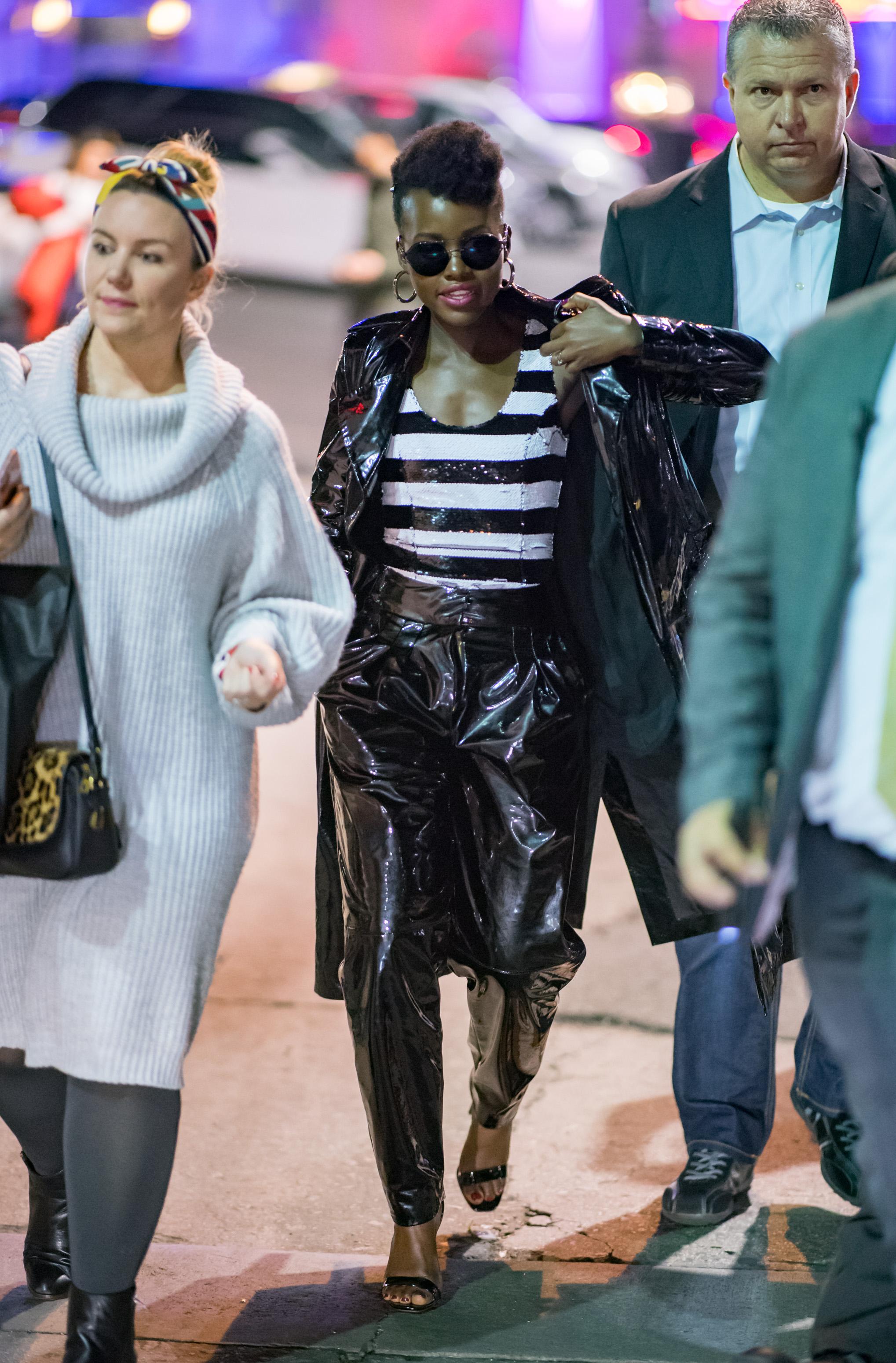 Lupita Nyong’o seen arriving at Jimmy Kimmel Live Studios