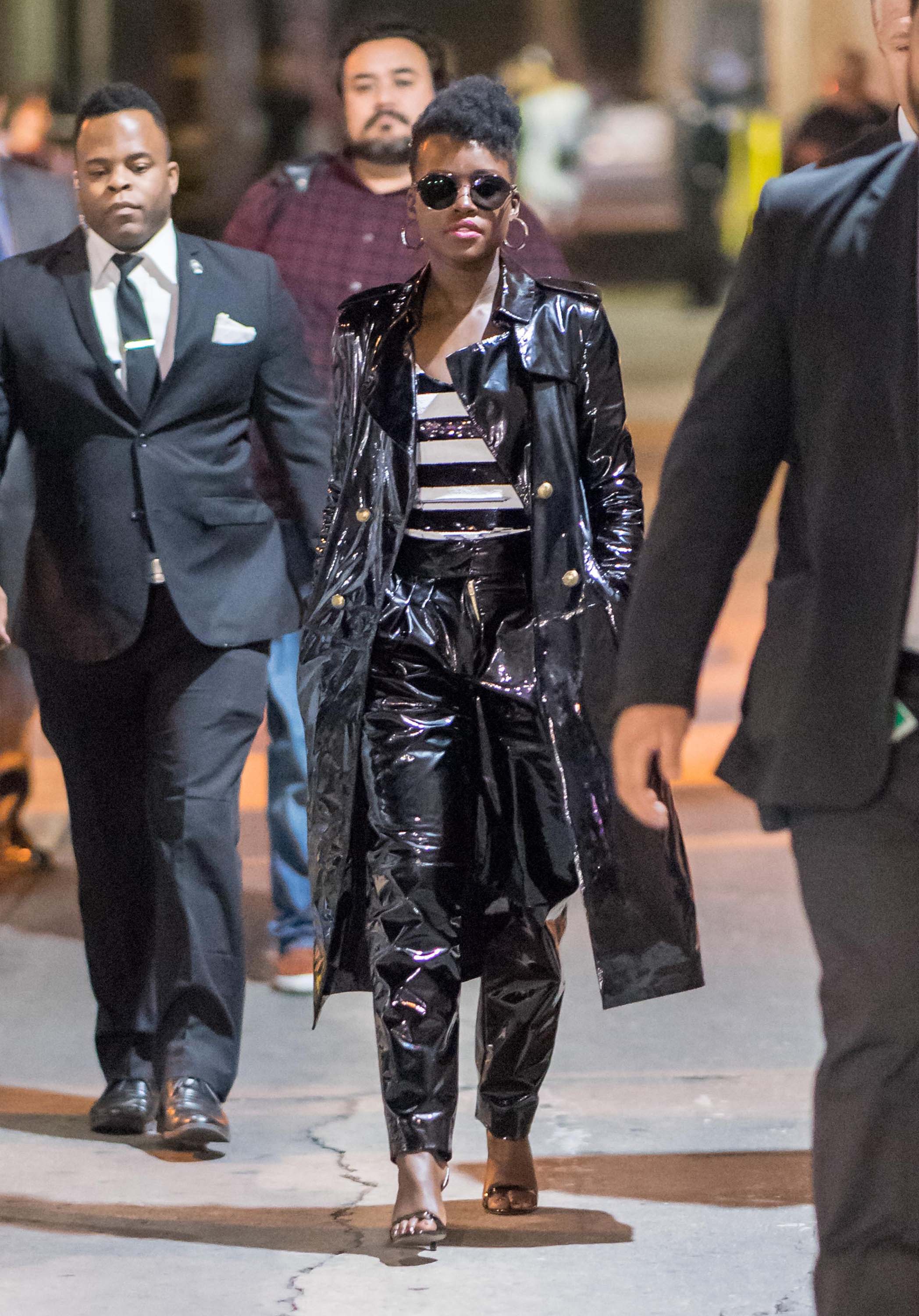 Lupita Nyong’o seen arriving at Jimmy Kimmel Live Studios