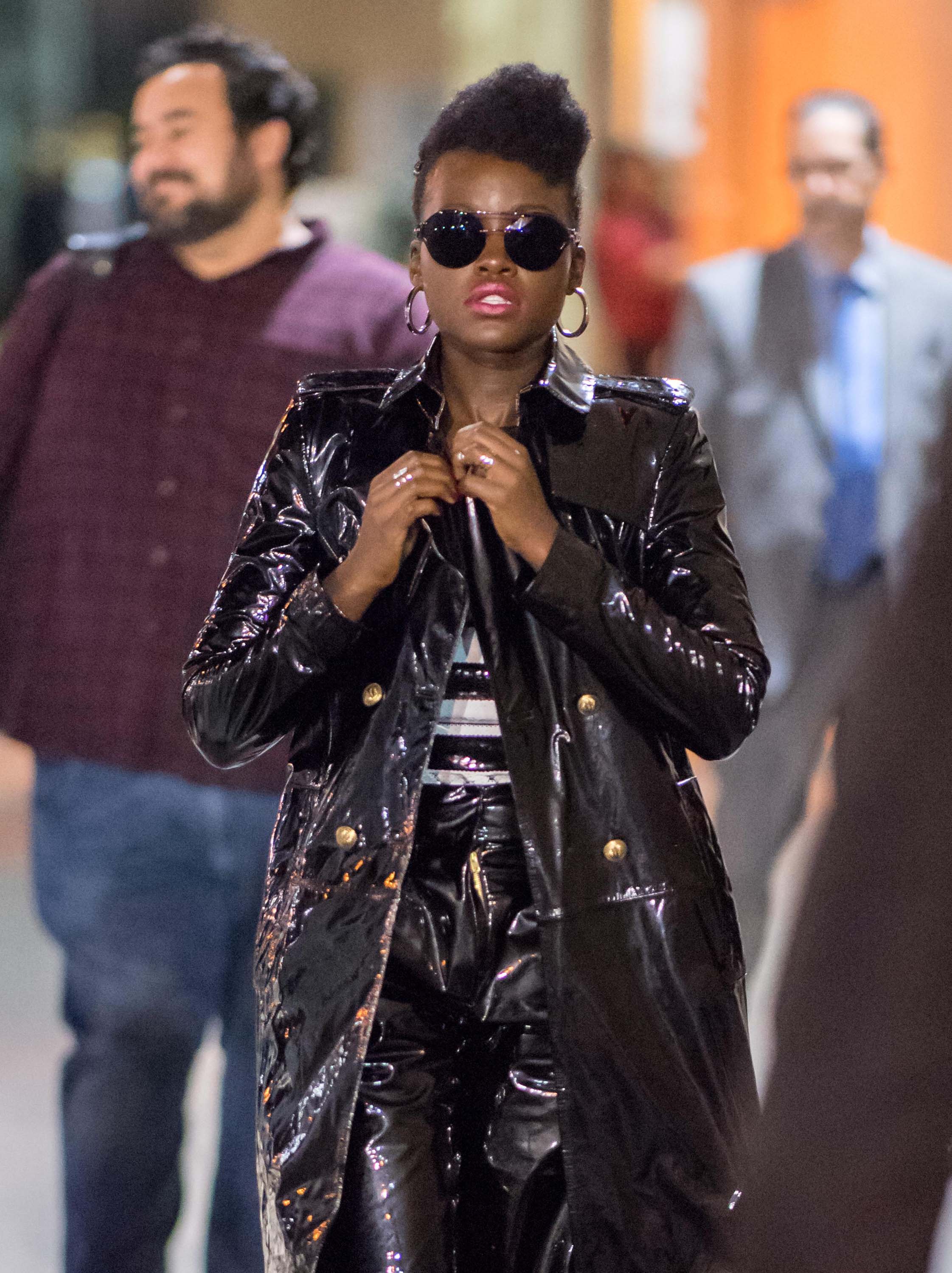 Lupita Nyong’o seen arriving at Jimmy Kimmel Live Studios