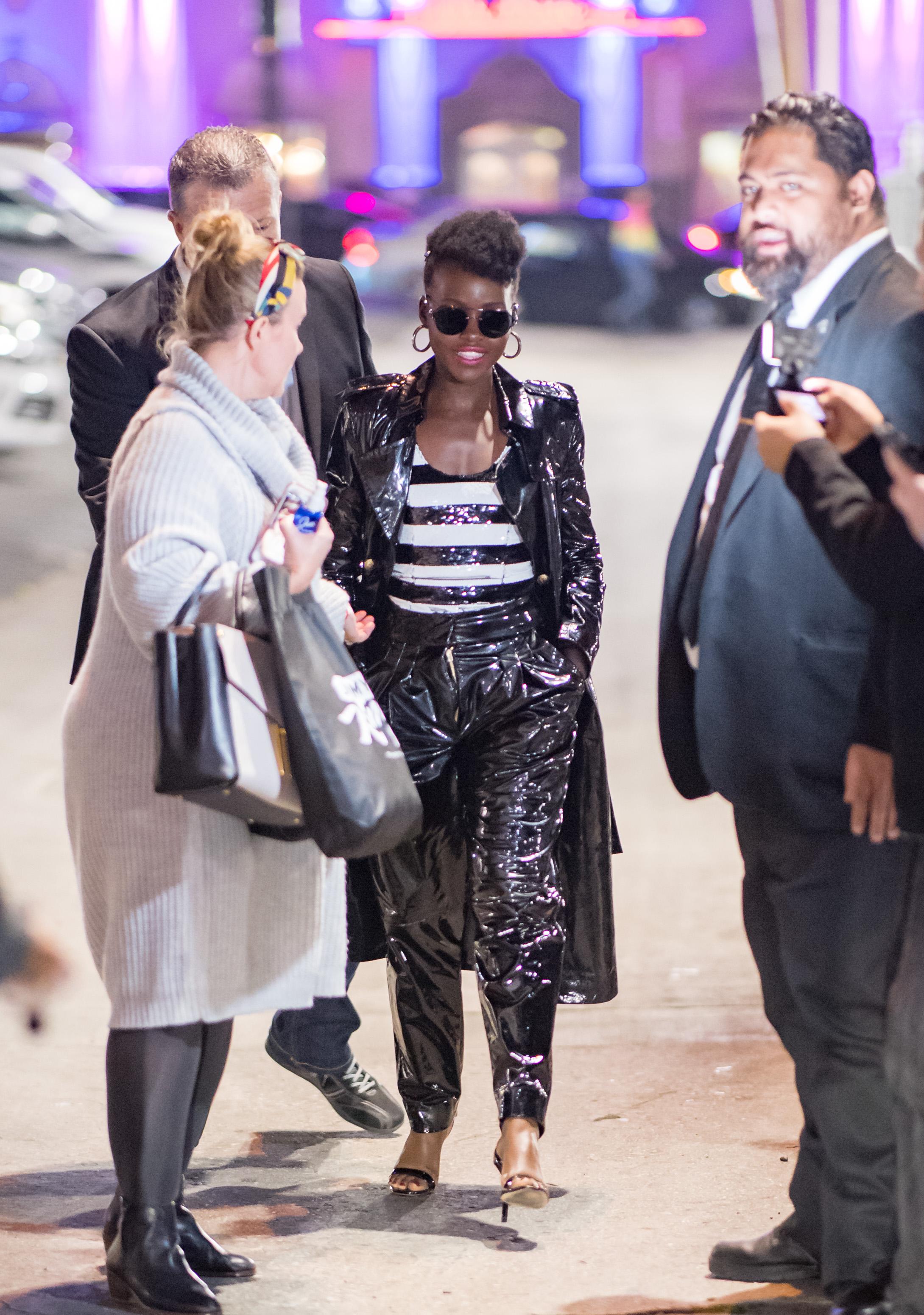 Lupita Nyong’o seen arriving at Jimmy Kimmel Live Studios