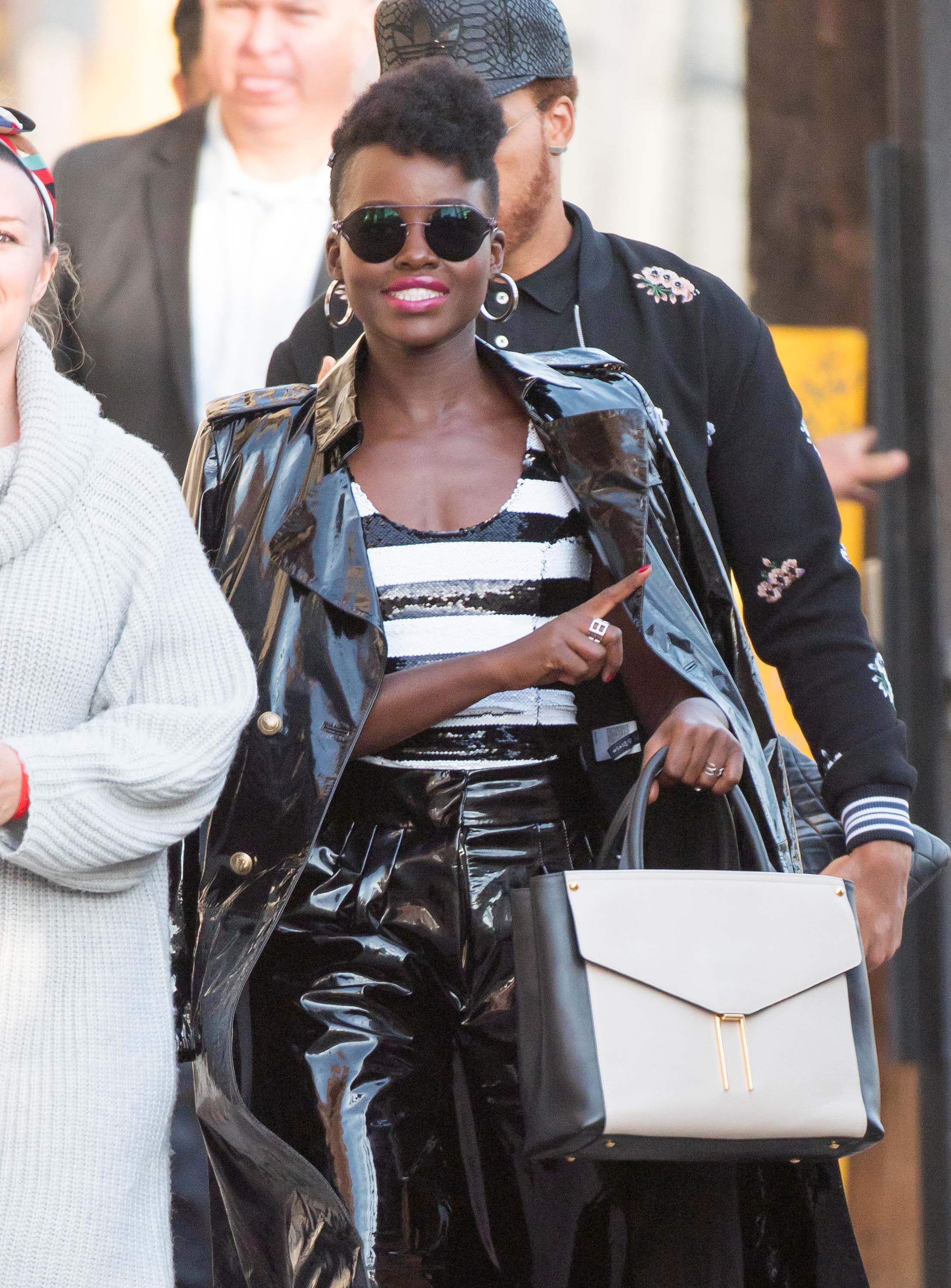 Lupita Nyong’o seen arriving at Jimmy Kimmel Live Studios