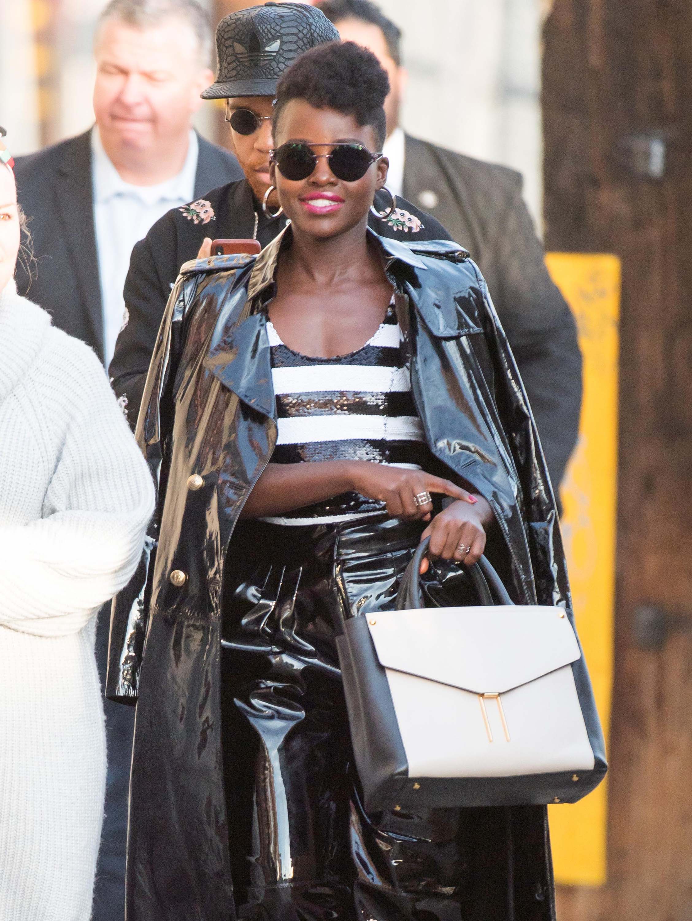 Lupita Nyong’o seen arriving at Jimmy Kimmel Live Studios