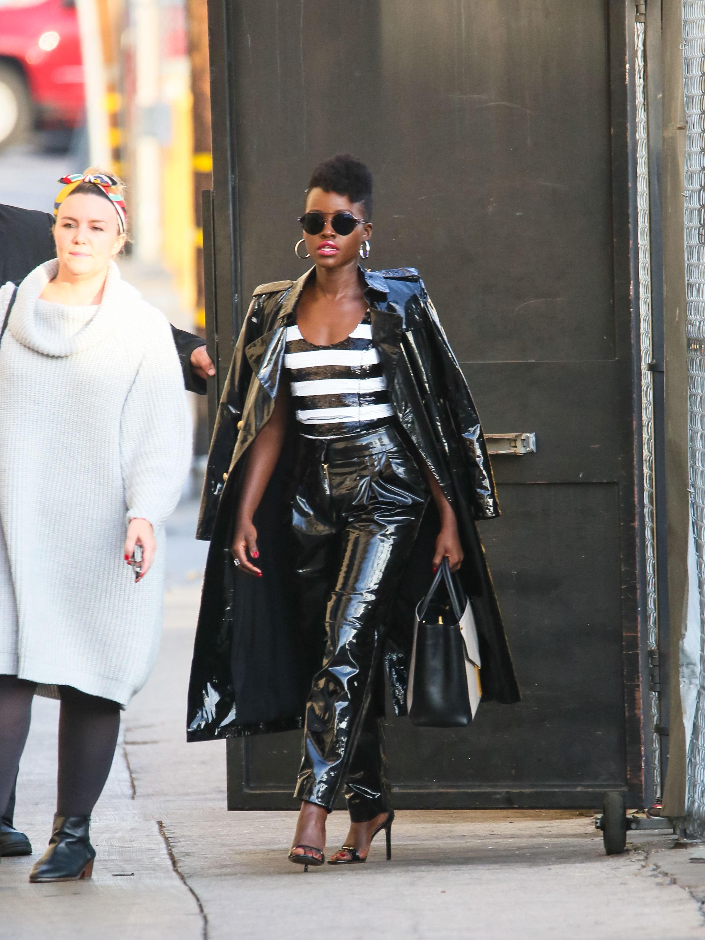 Lupita Nyong’o seen arriving at Jimmy Kimmel Live Studios