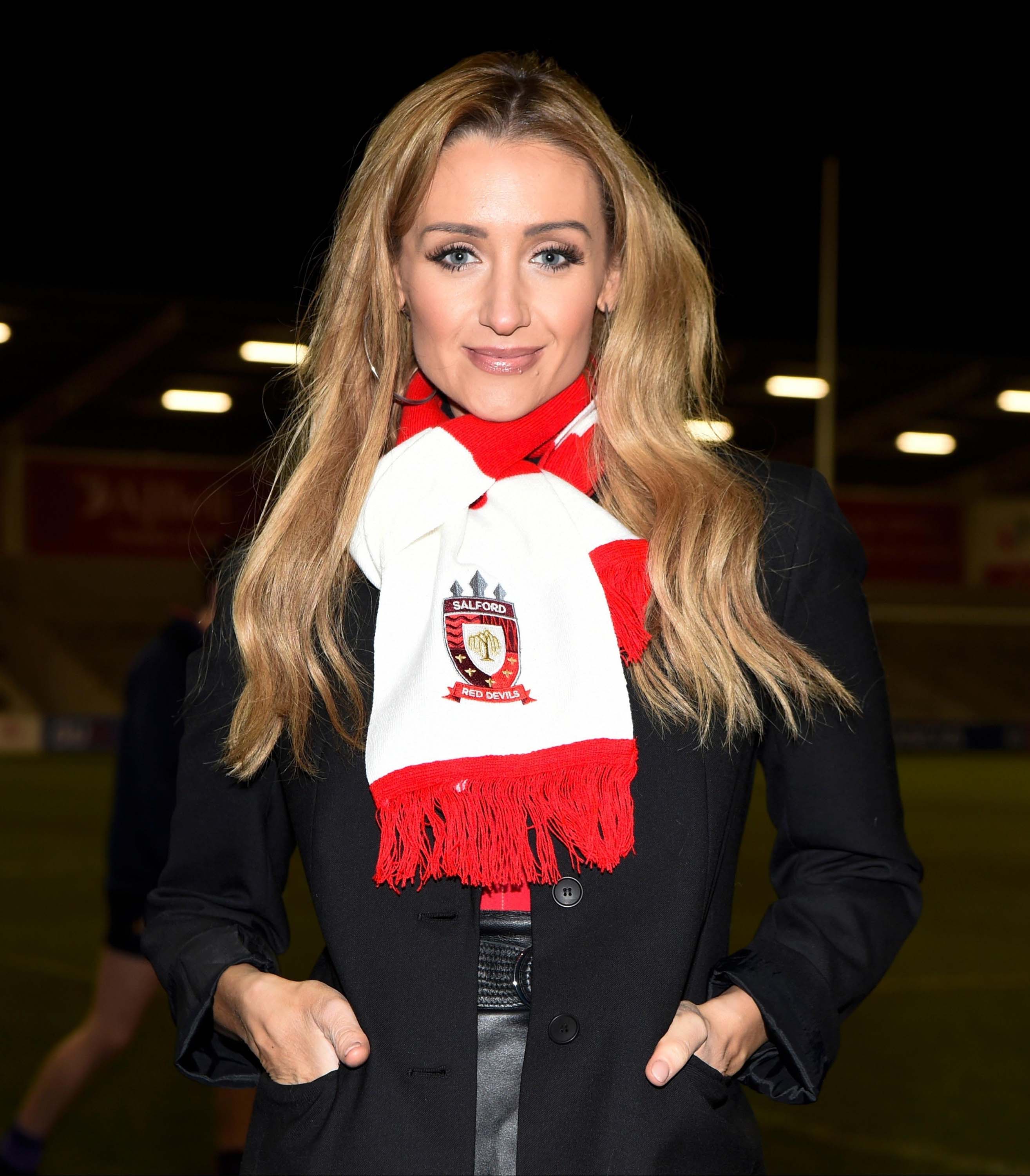 Catherine Tyldesley at AJ Bell Stadium