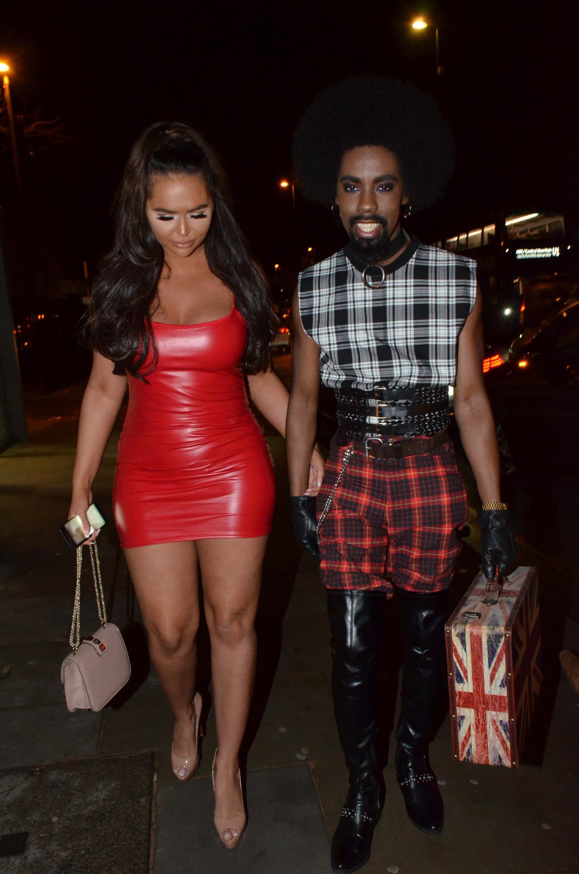 Chanelle McCleary and Jsky arrive at Manchester House Bar And Restaurant