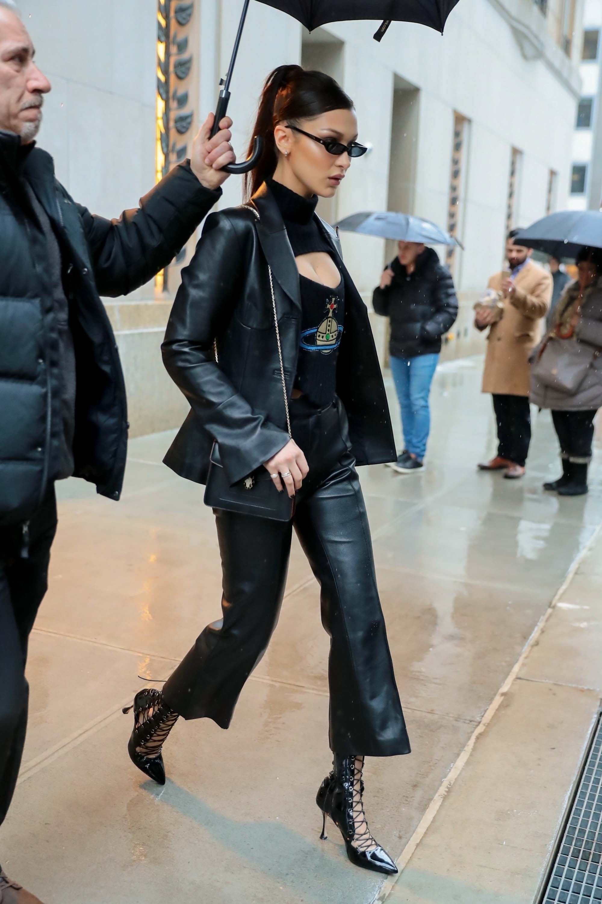 Bella Hadid leaves her apartment