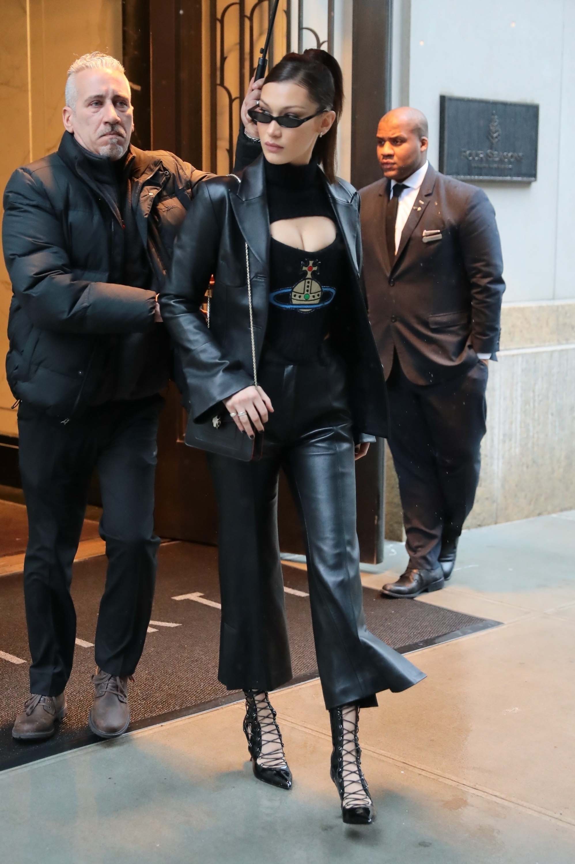 Bella Hadid leaves her apartment