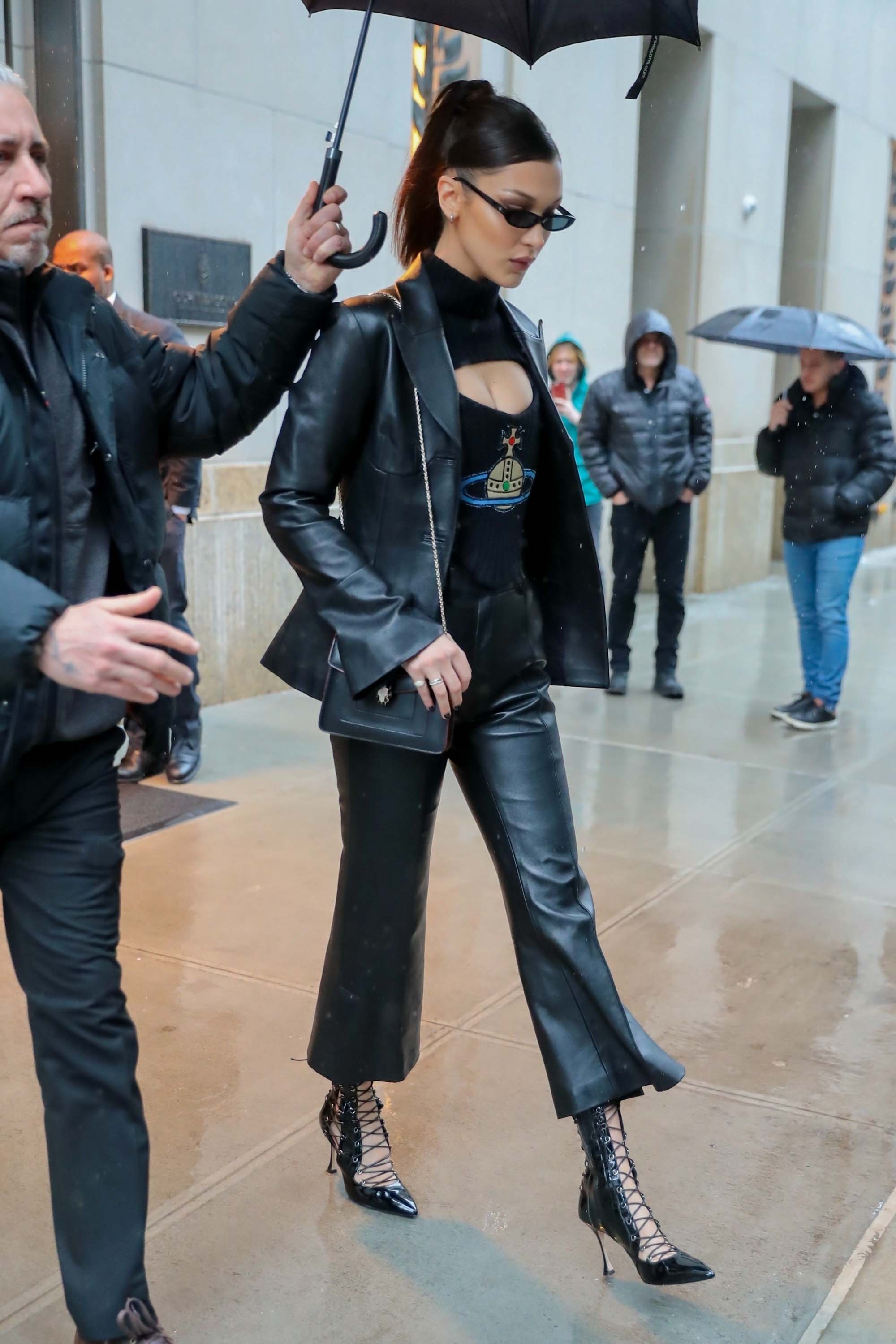 Bella Hadid leaves her apartment