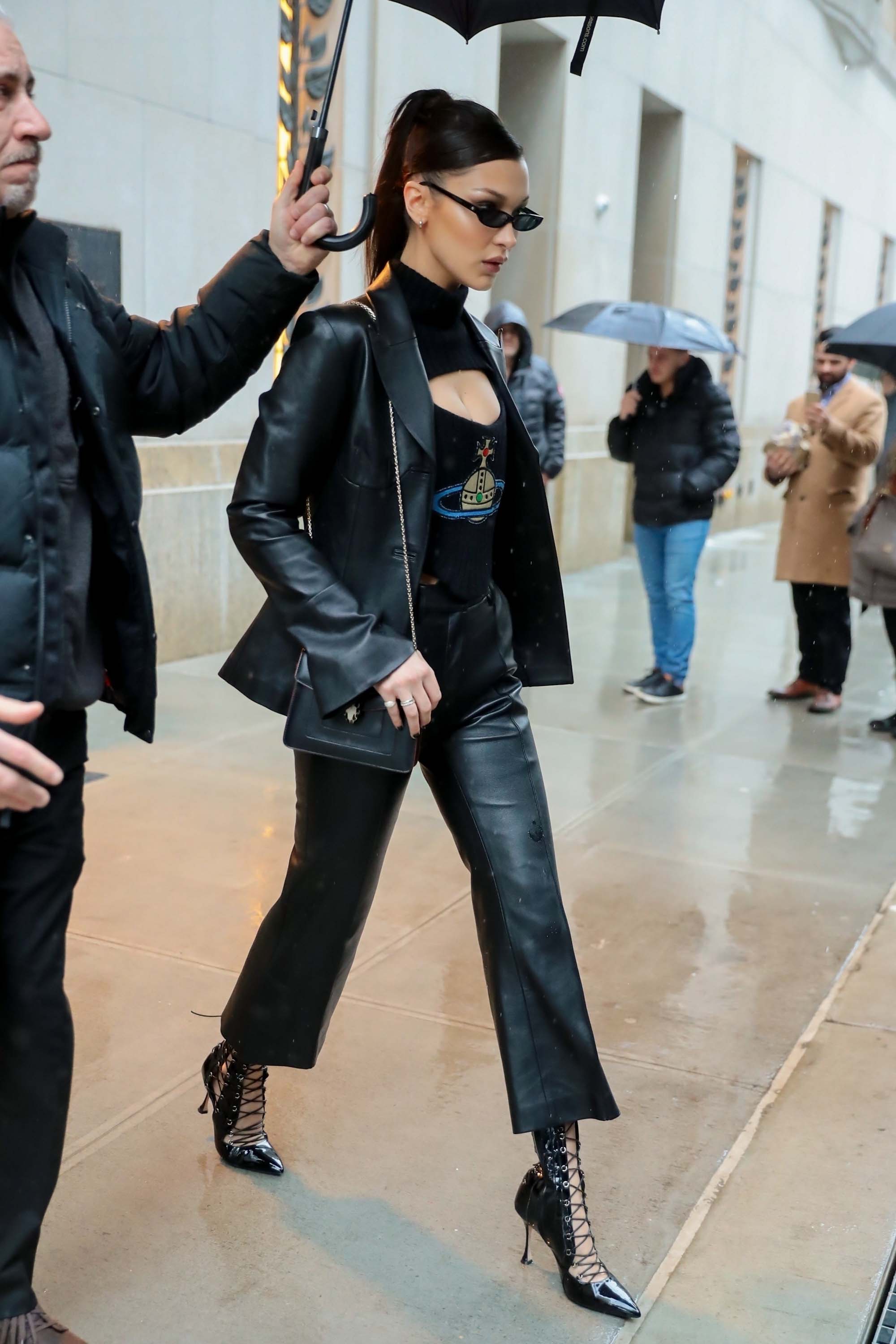 Bella Hadid leaves her apartment