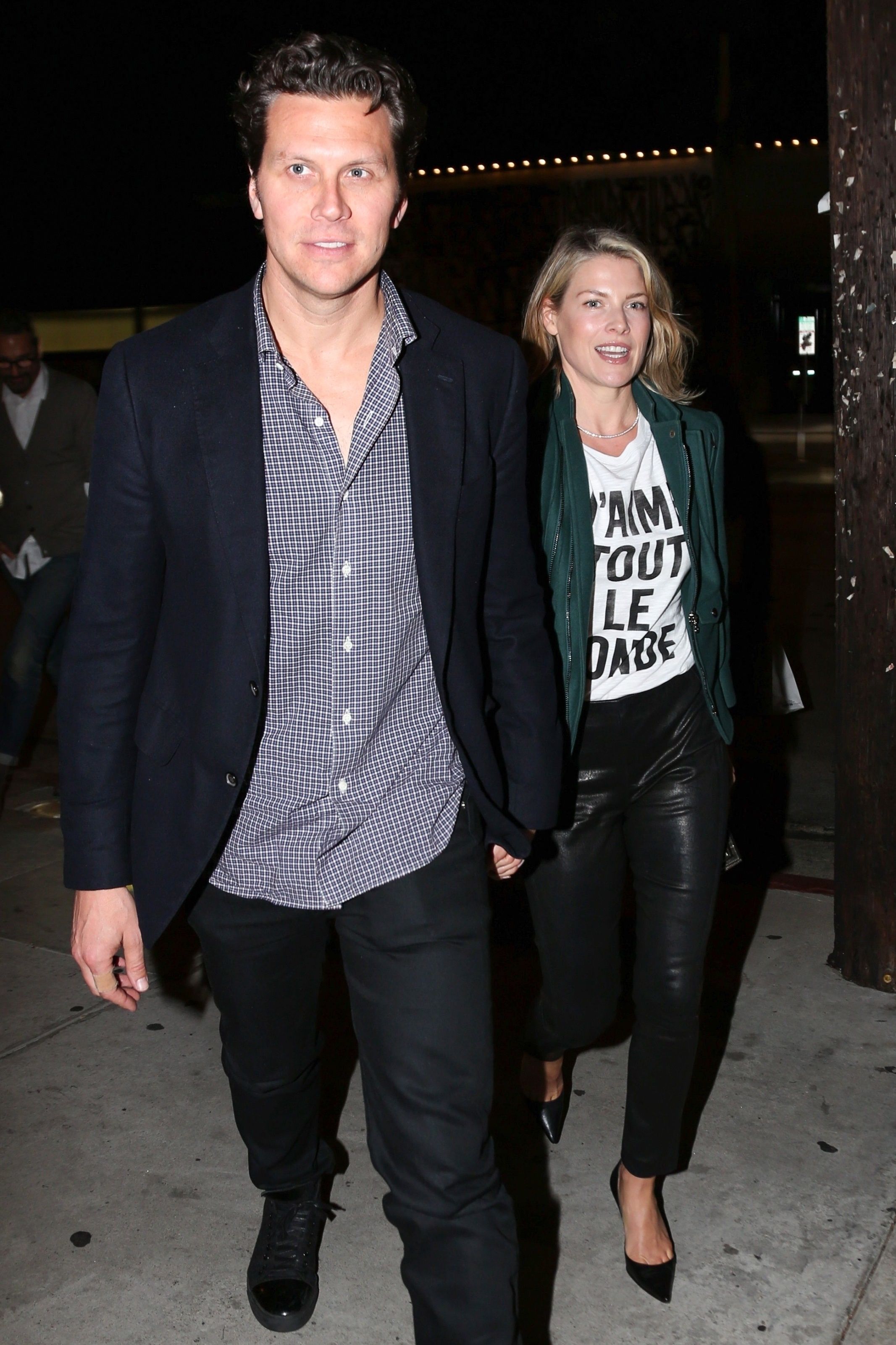 Ali Larter arrives for a dinner date with husband Hayes MacArthur