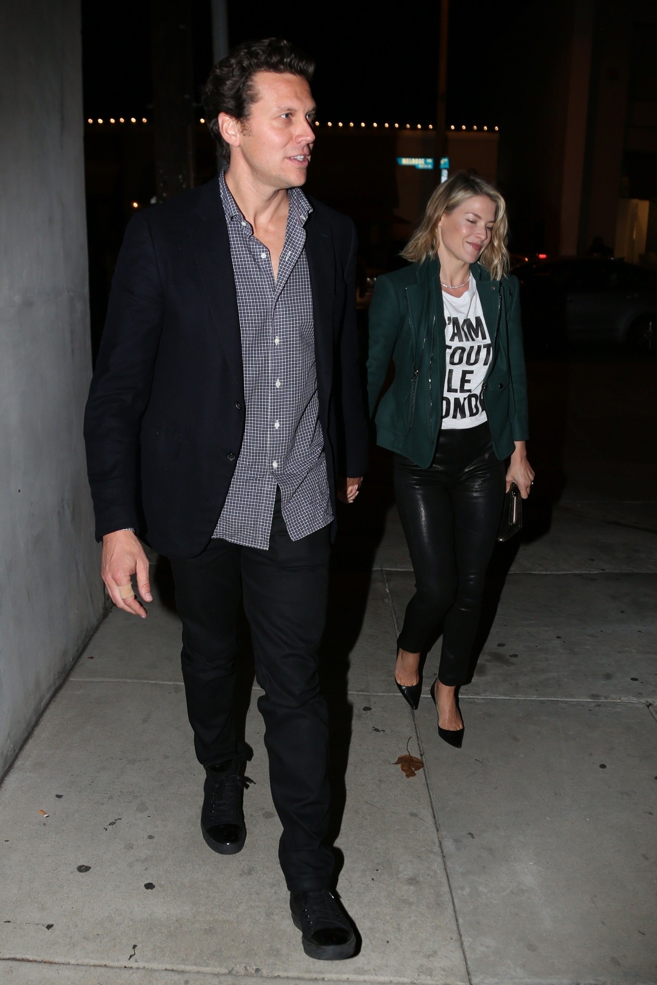 Ali Larter arrives for a dinner date with husband Hayes MacArthur